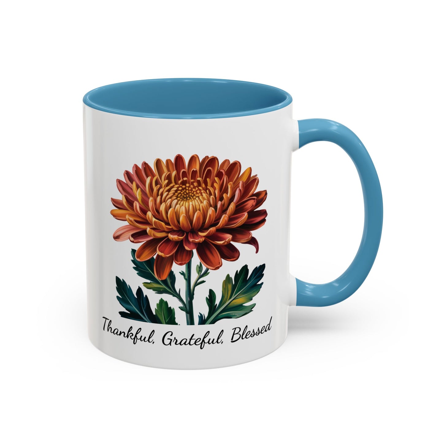 Accented Coffee Mug - Thankful, Grateful, Blessed