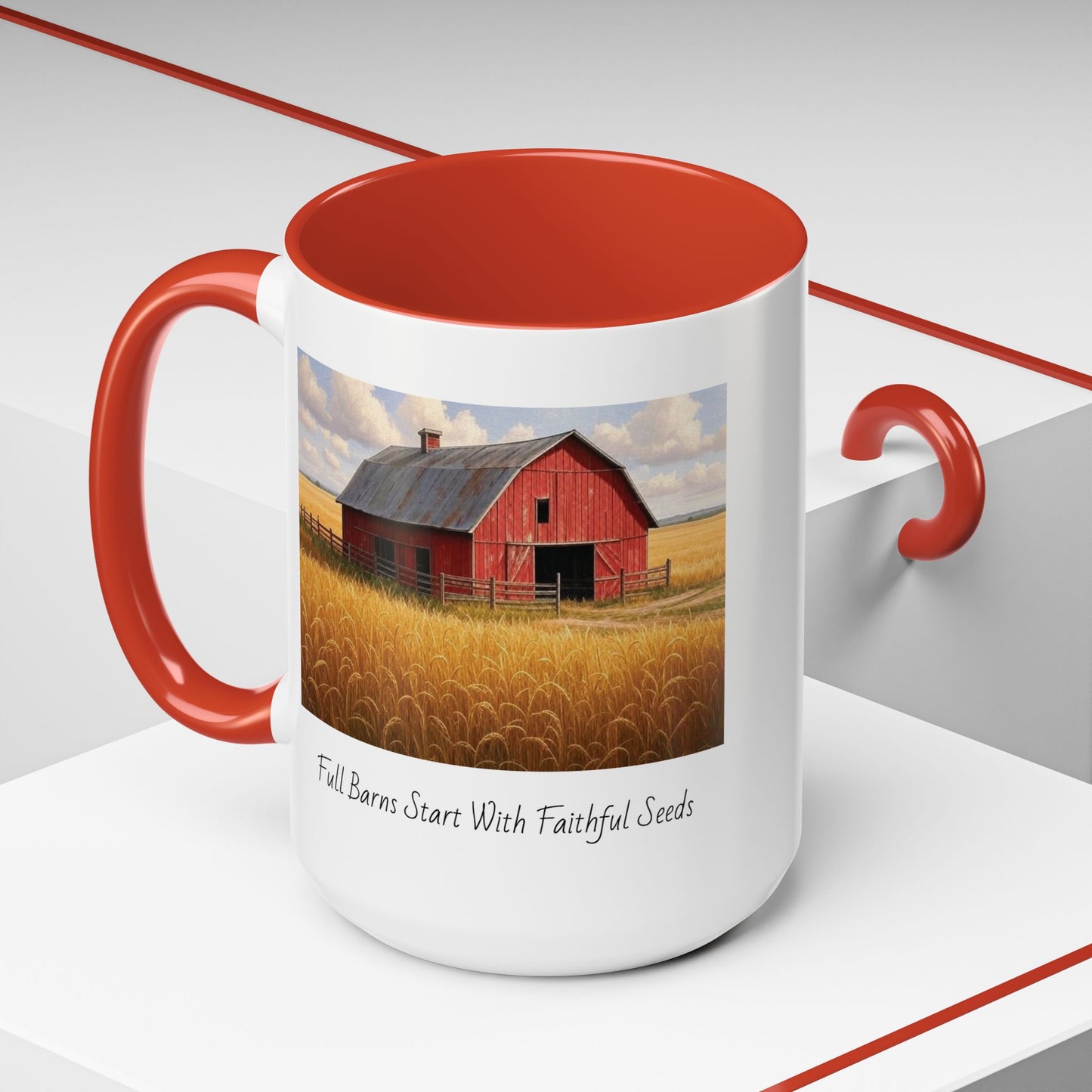 Accented Coffee Mug - Full Barns Start With Faithful Seeds