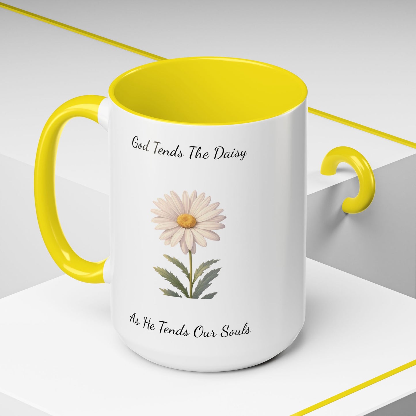Accented Coffee Mug - Daisy