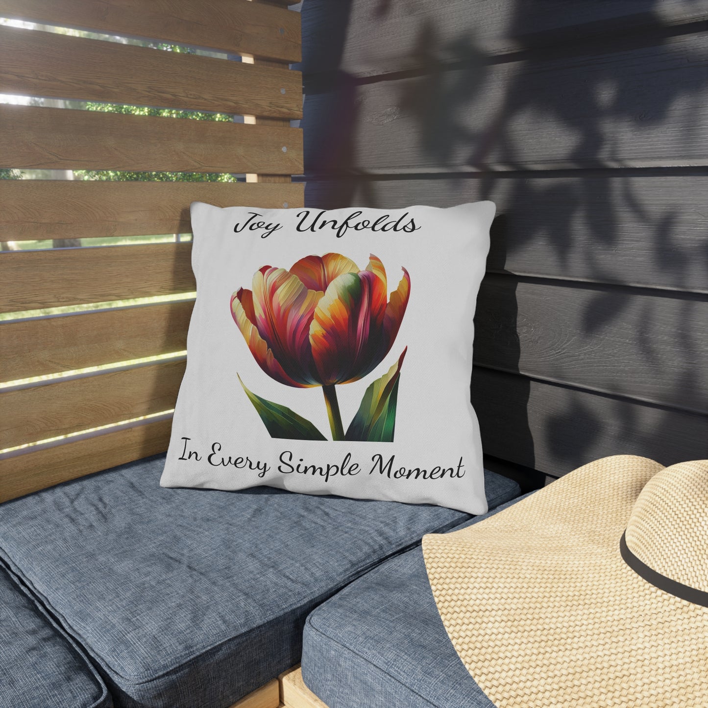 Pillow - Joy Unfolds In Every Simple Moment Tulip