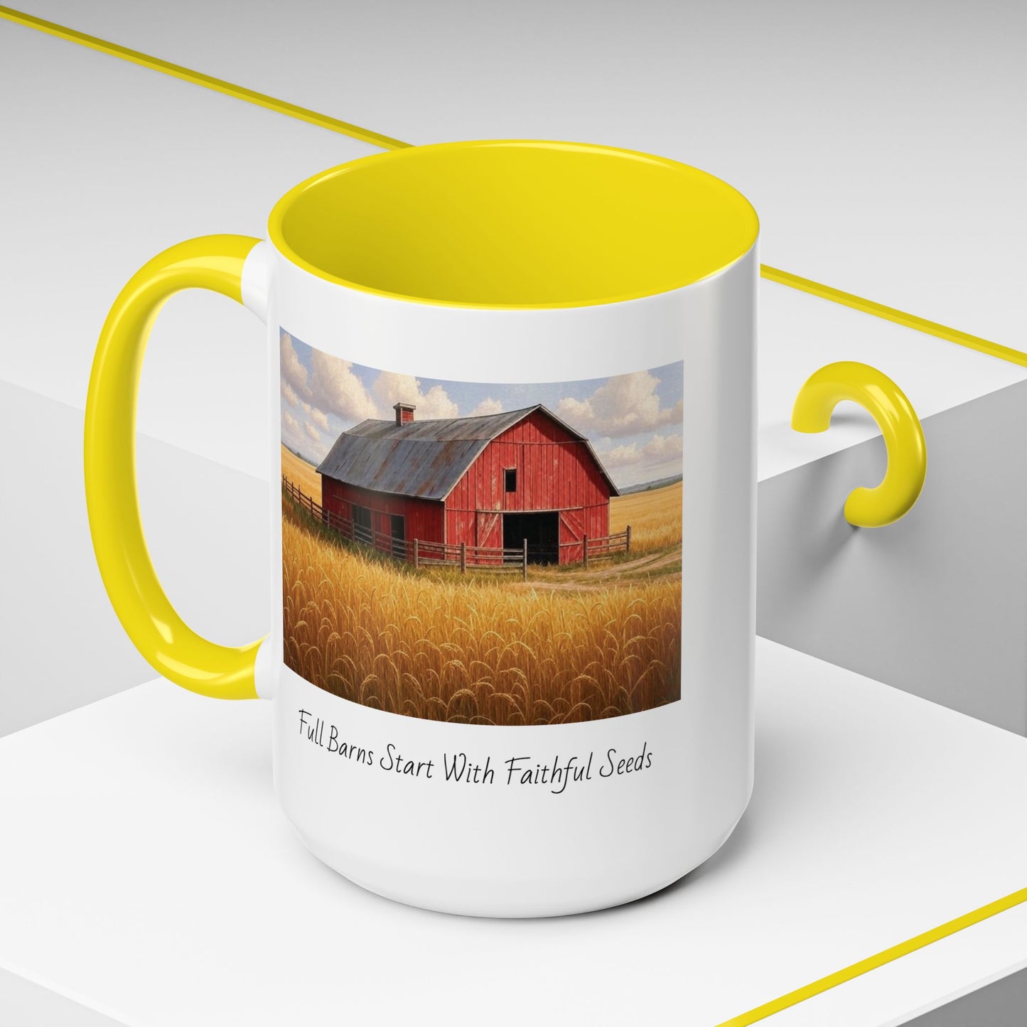 Accented Coffee Mug - Full Barns Start With Faithful Seeds