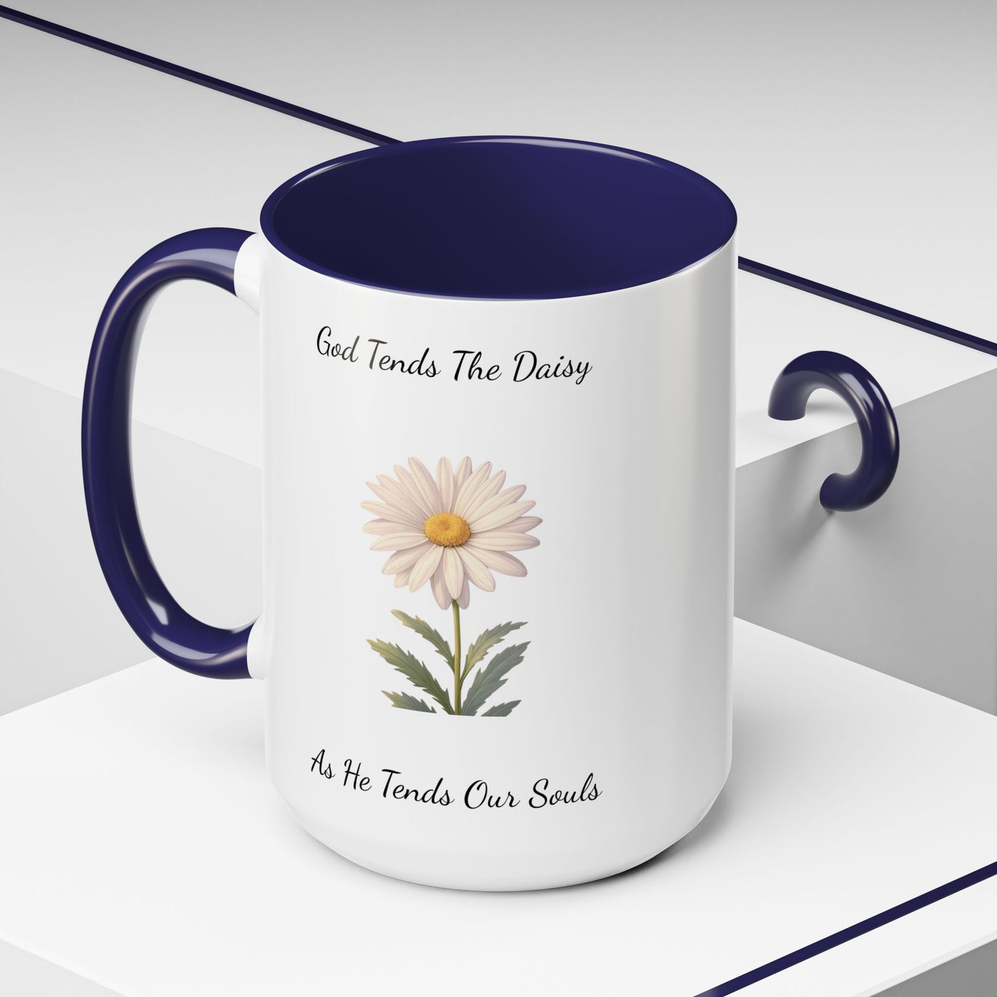 Accented Coffee Mug - Daisy