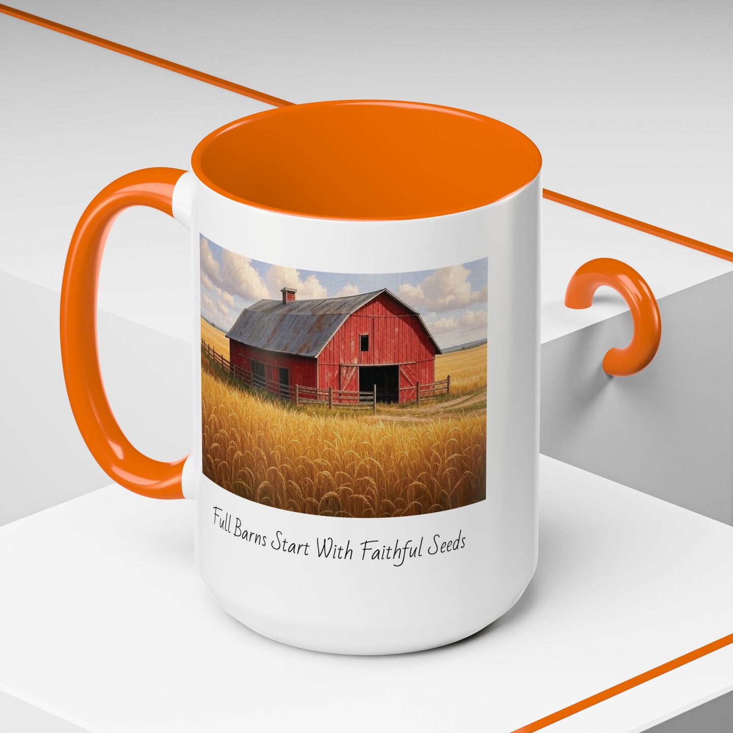 Accented Coffee Mug - Full Barns Start With Faithful Seeds