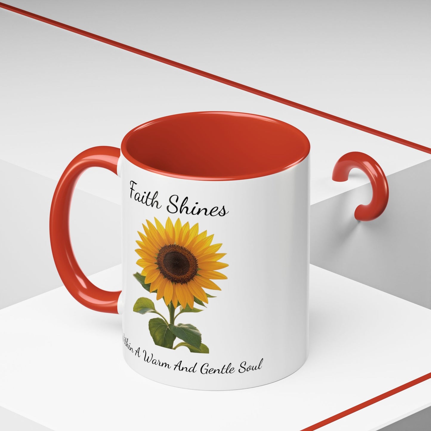 Accented Coffee Mug - Faith Shines Within A Warm And Gentle Soul