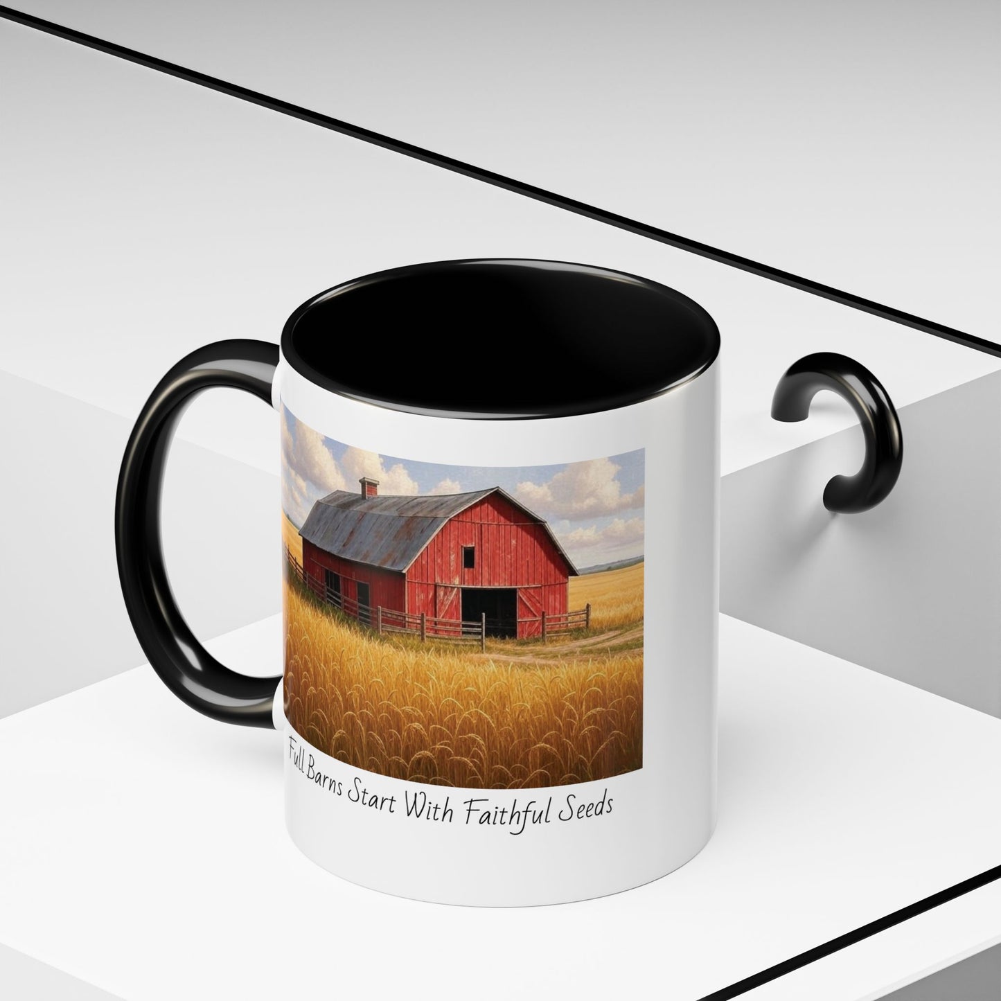 Accented Coffee Mug - Full Barns Start With Faithful Seeds