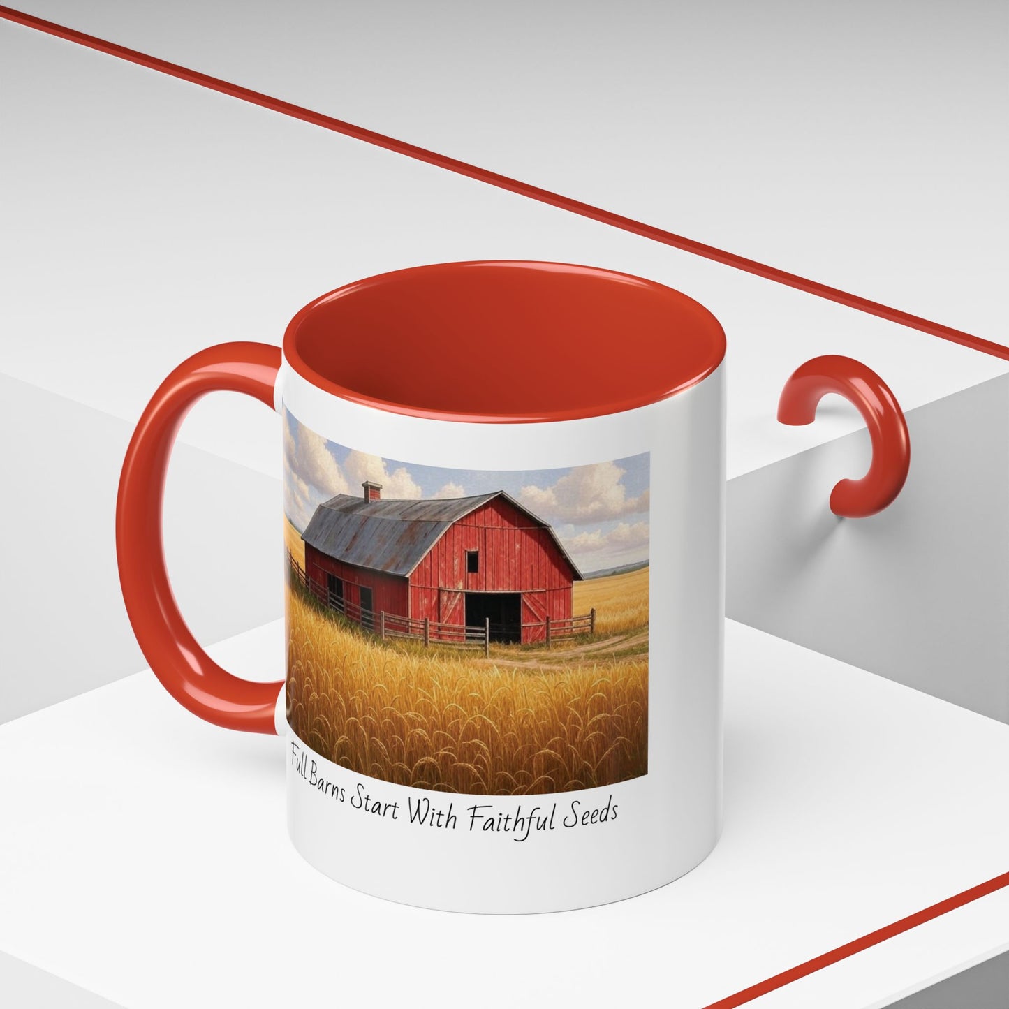 Accented Coffee Mug - Full Barns Start With Faithful Seeds