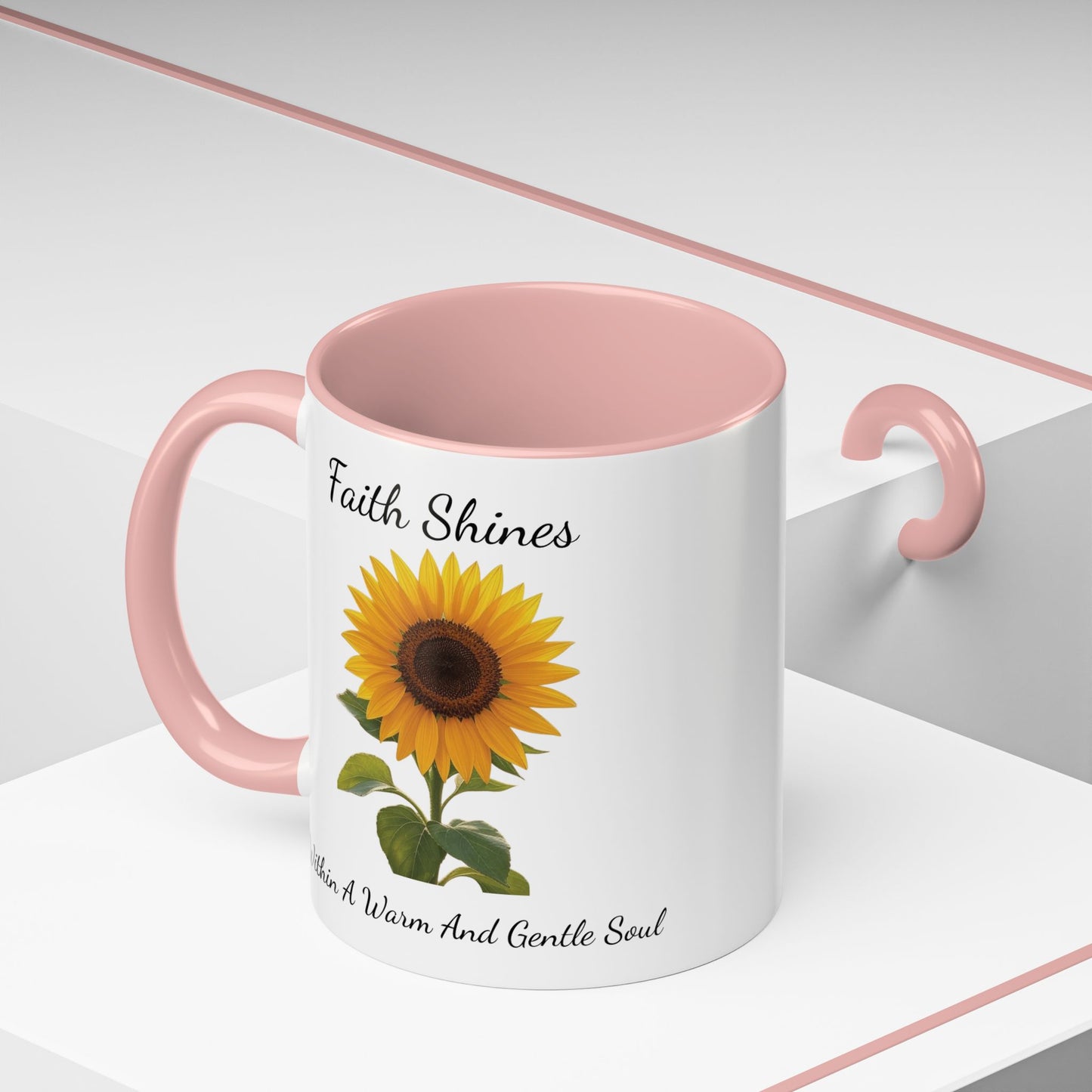 Accented Coffee Mug - Faith Shines Within A Warm And Gentle Soul
