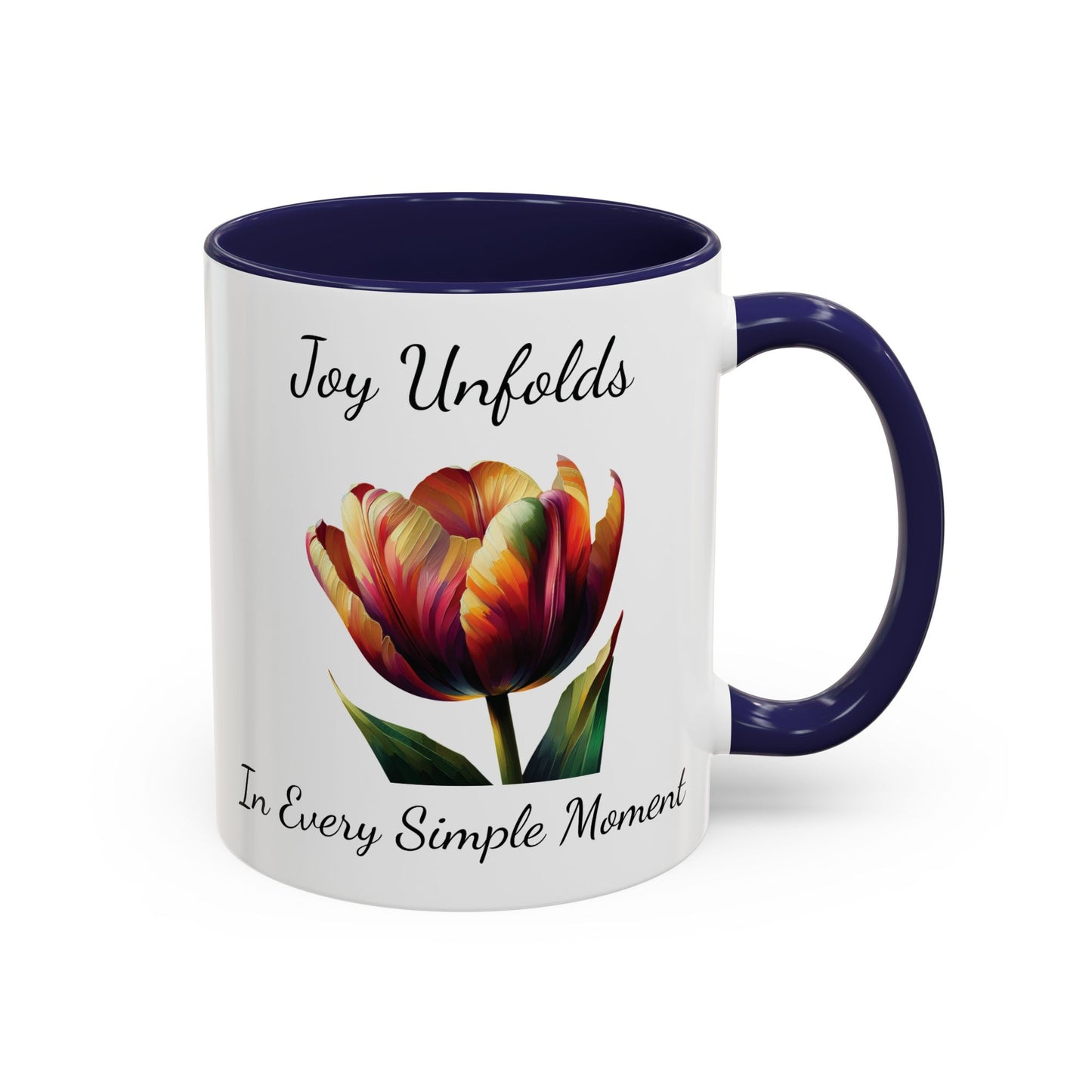 Accented Coffee Mug - Joy Unfolds In Every Simple Moment