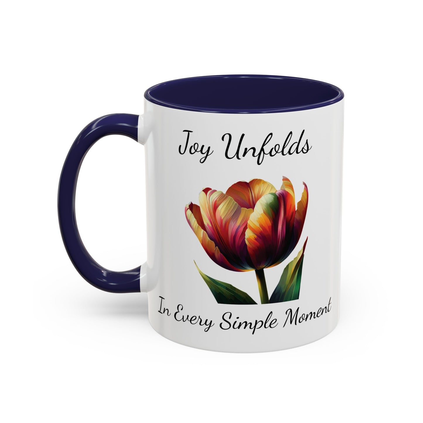 Accented Coffee Mug - Joy Unfolds In Every Simple Moment