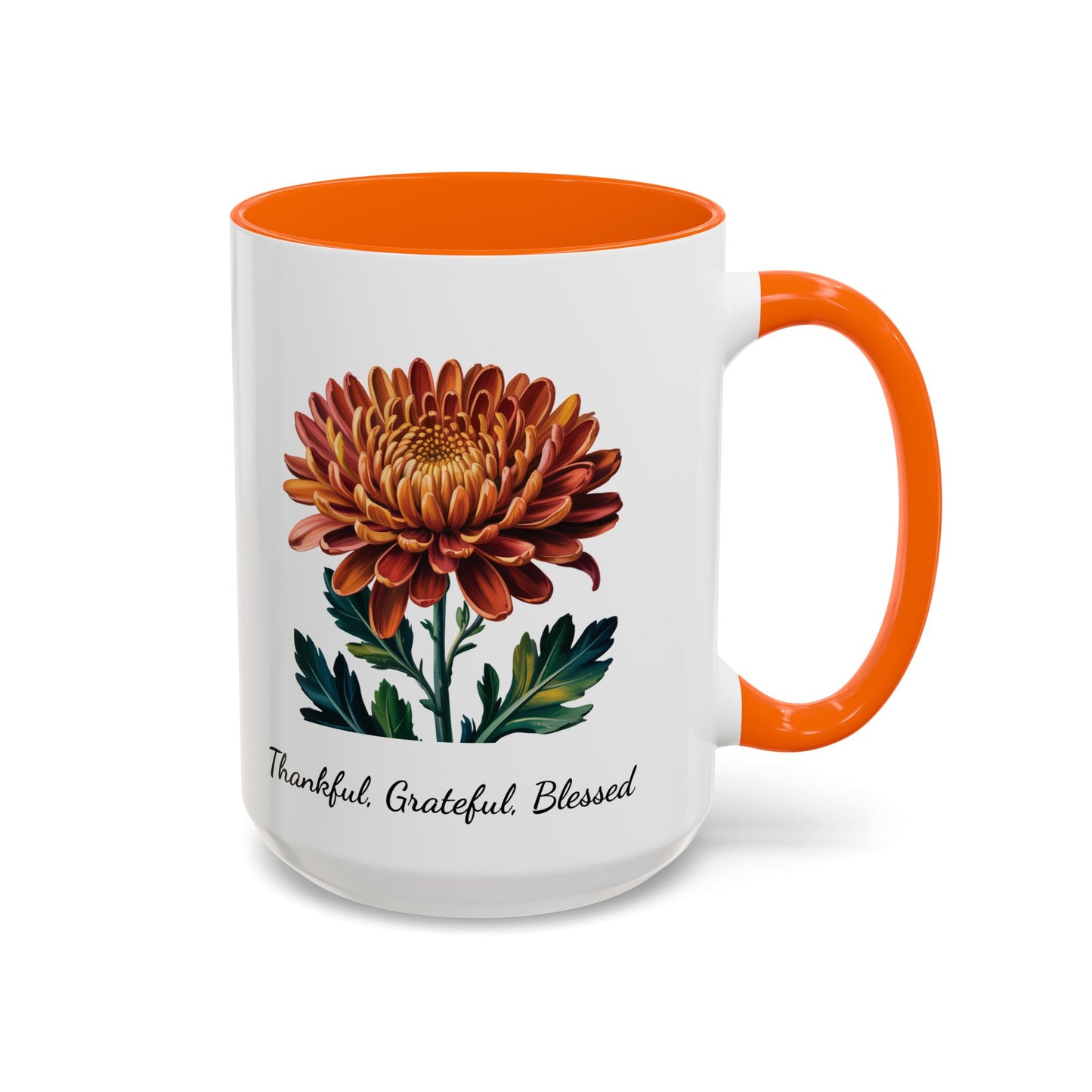 Accented Coffee Mug - Thankful, Grateful, Blessed