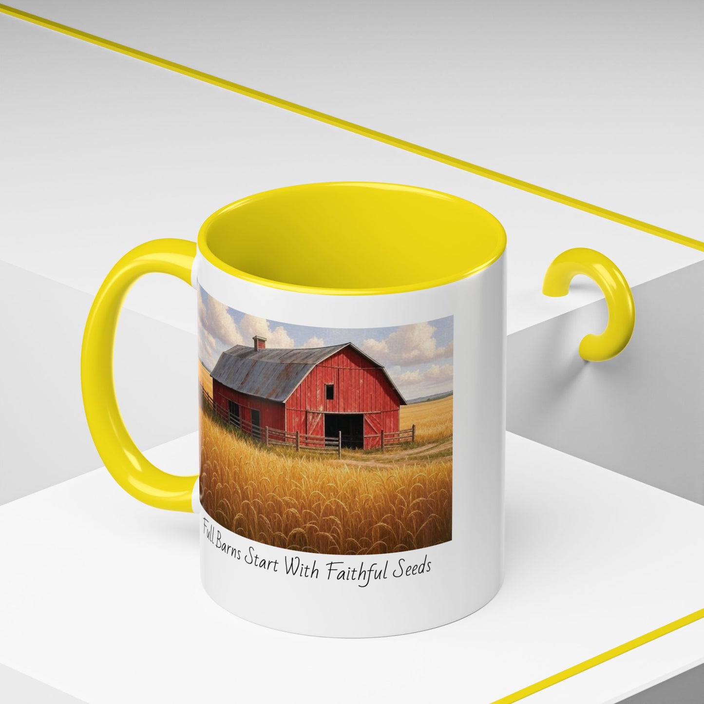 Accented Coffee Mug - Full Barns Start With Faithful Seeds