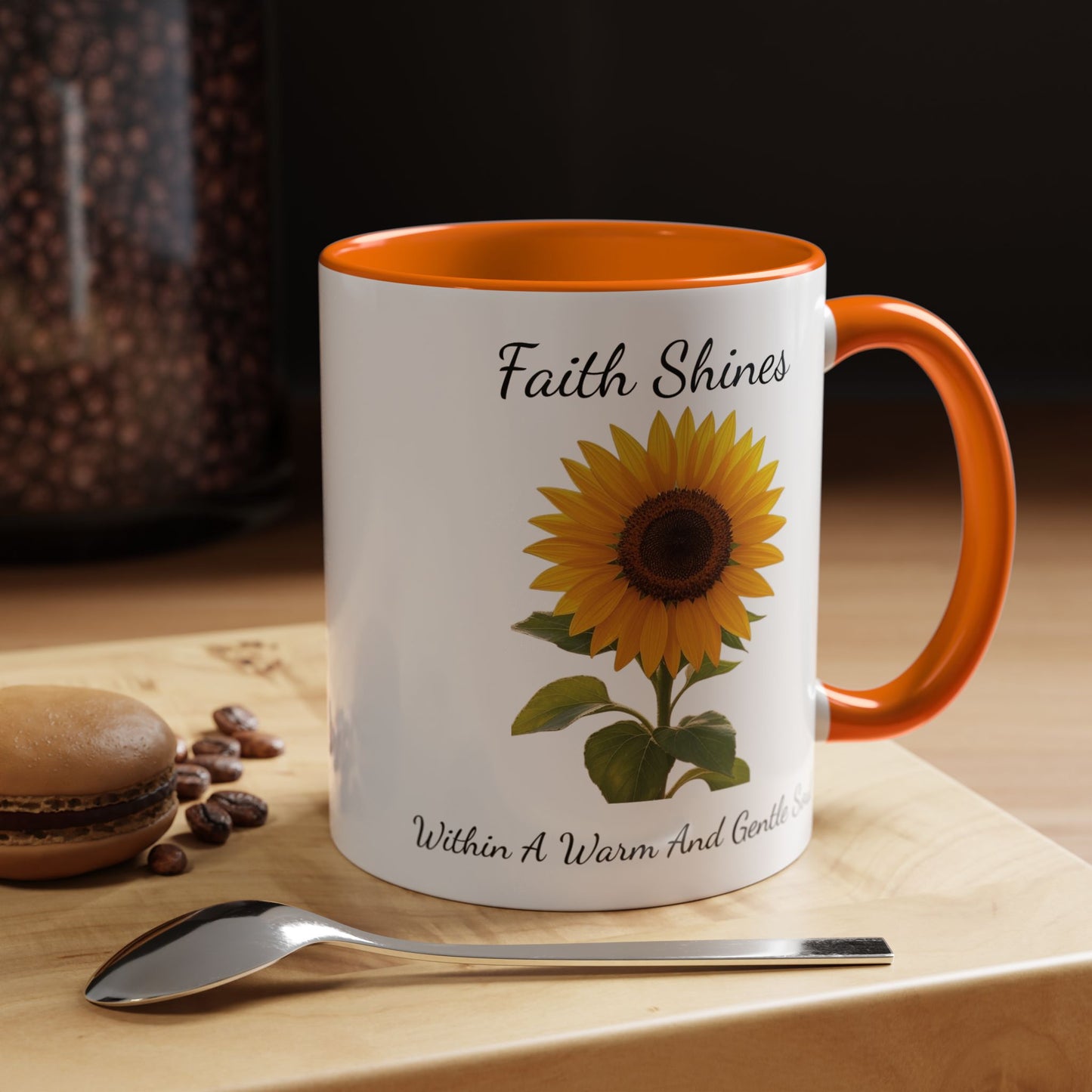 Accented Coffee Mug - Faith Shines Within A Warm And Gentle Soul