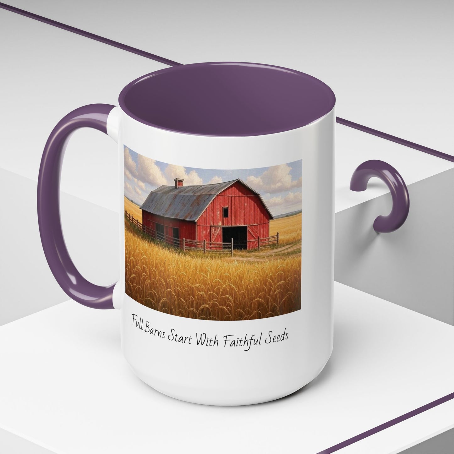 Accented Coffee Mug - Full Barns Start With Faithful Seeds