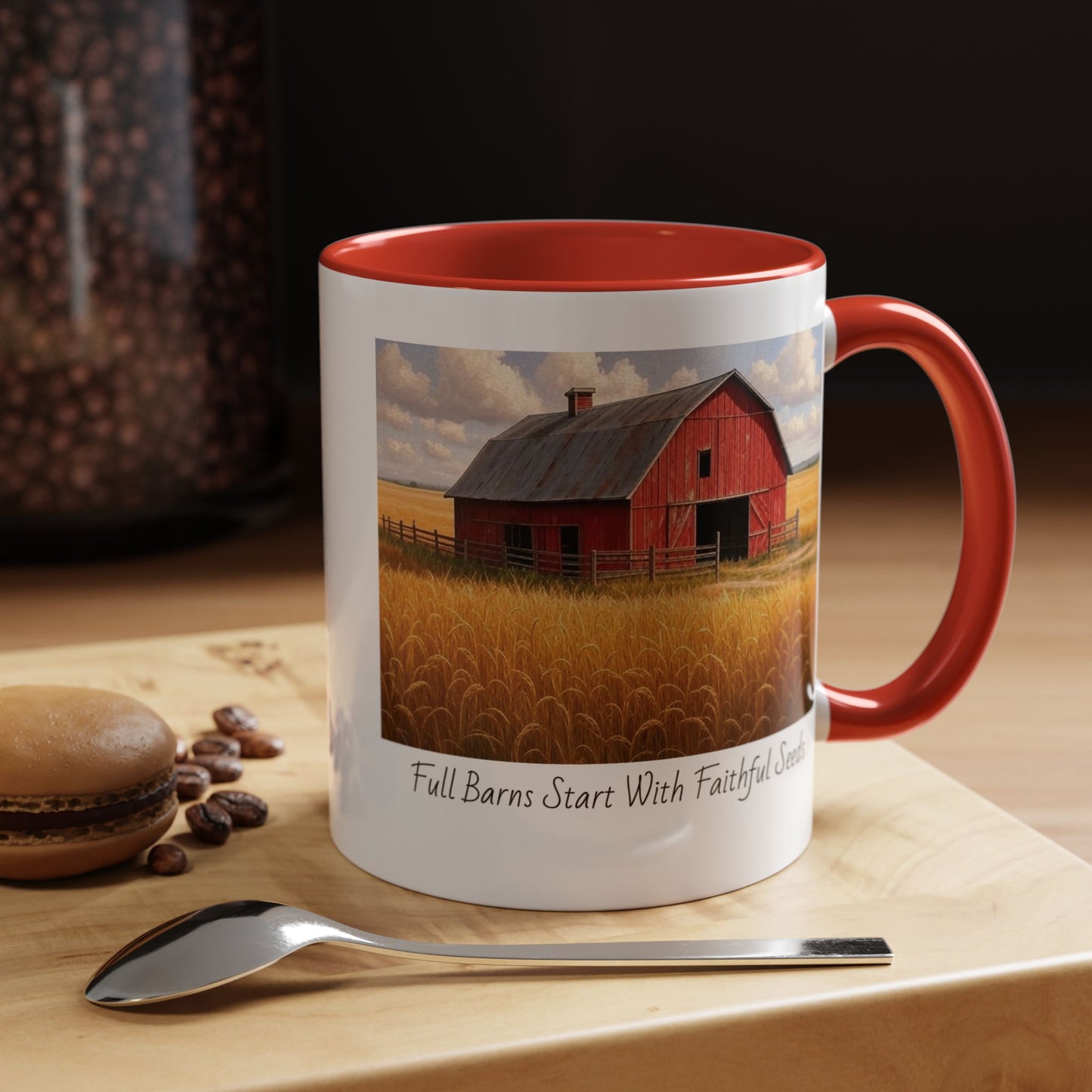 Accented Coffee Mug - Full Barns Start With Faithful Seeds