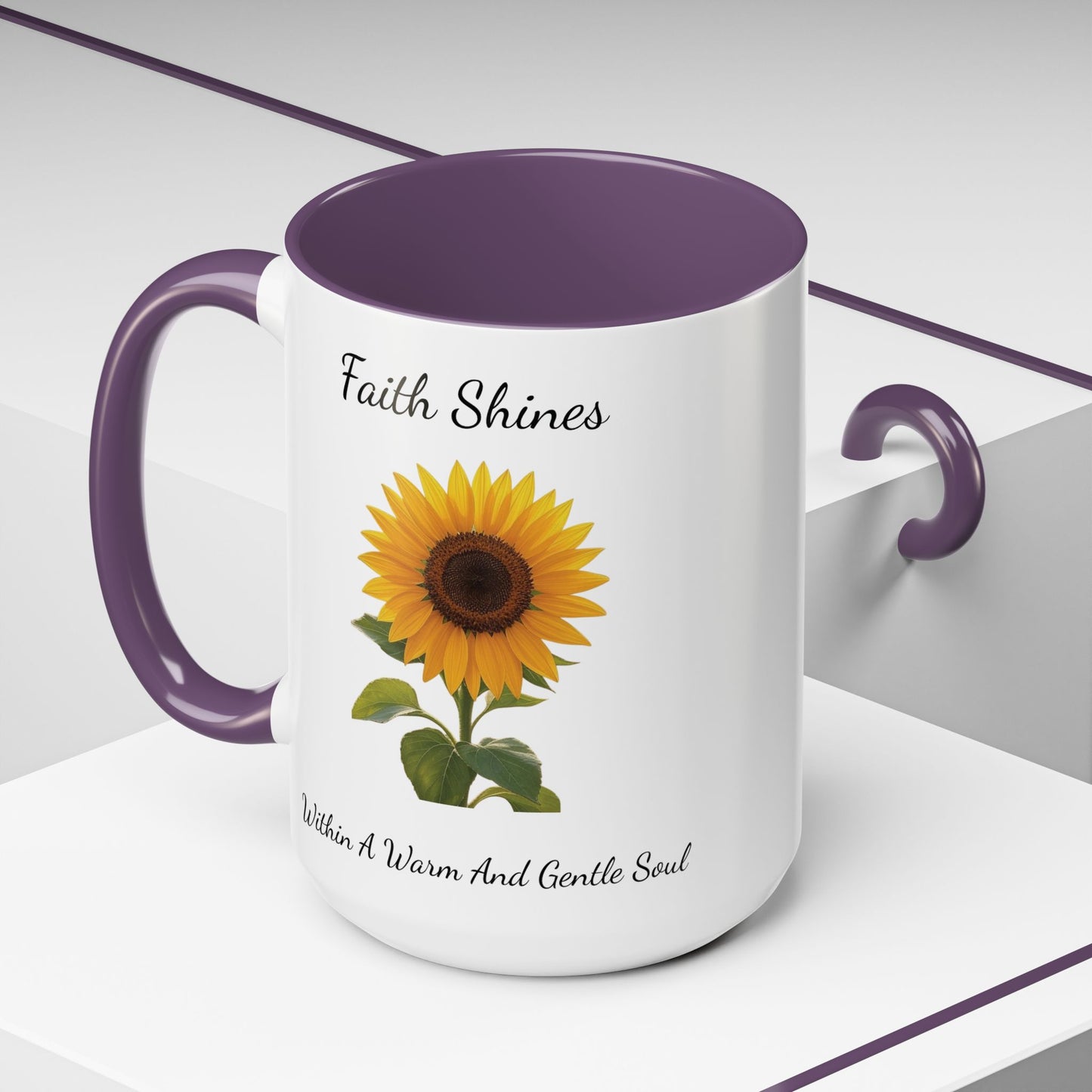 Accented Coffee Mug - Faith Shines Within A Warm And Gentle Soul