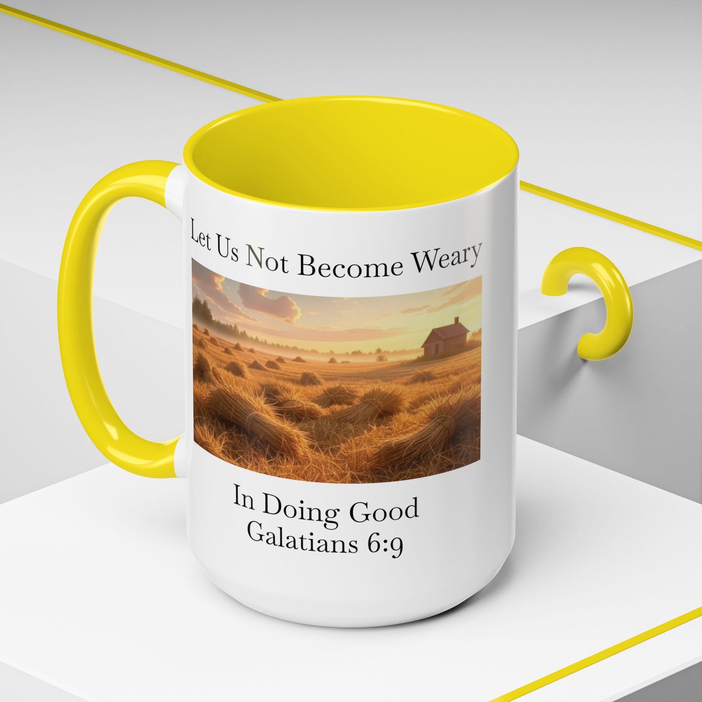 Accented Coffee Mug - Galatians 6:9