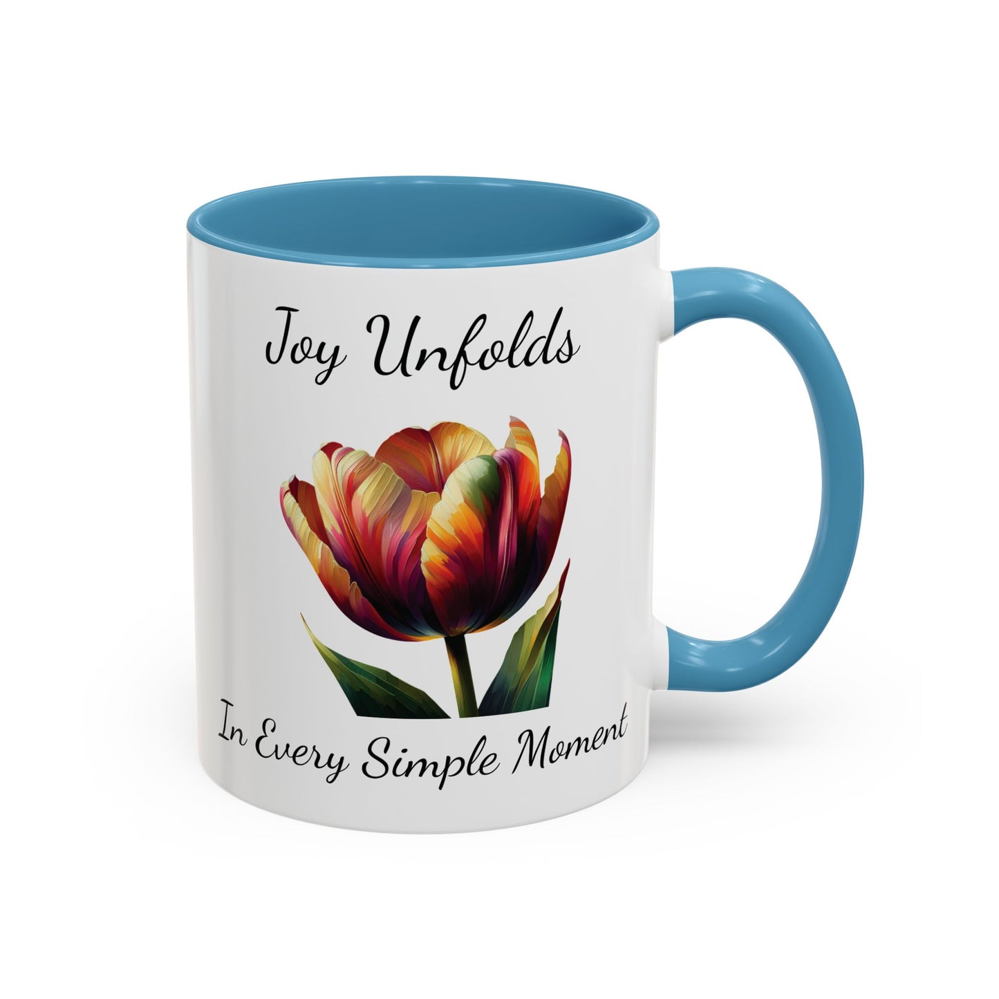 Accented Coffee Mug - Joy Unfolds In Every Simple Moment