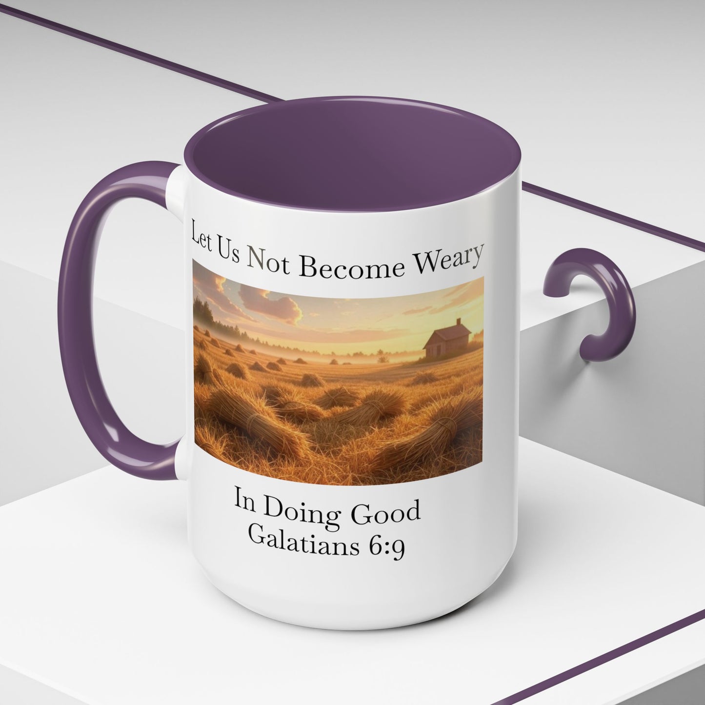 Accented Coffee Mug - Galatians 6:9