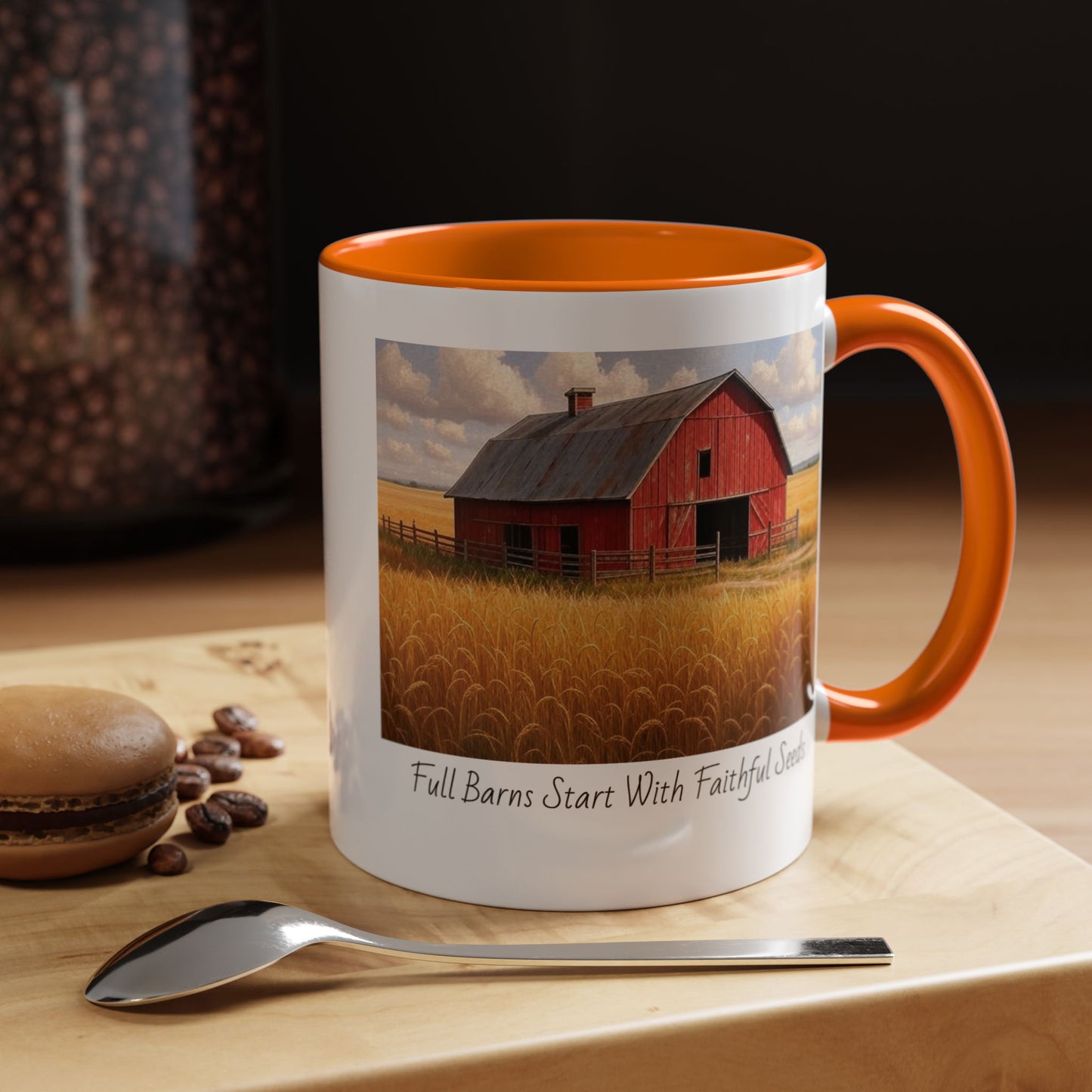 Accented Coffee Mug - Full Barns Start With Faithful Seeds