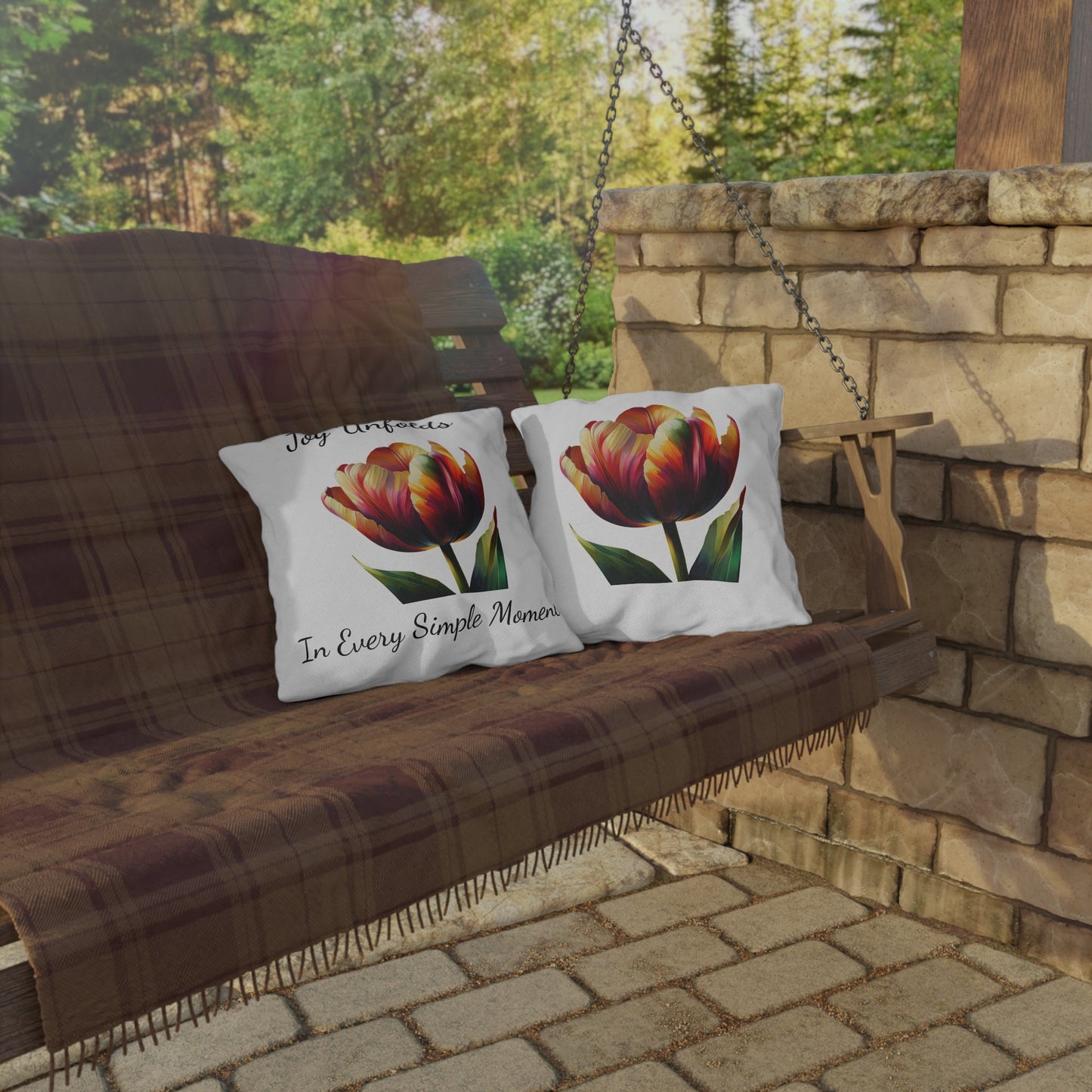 Pillow - Joy Unfolds In Every Simple Moment Tulip