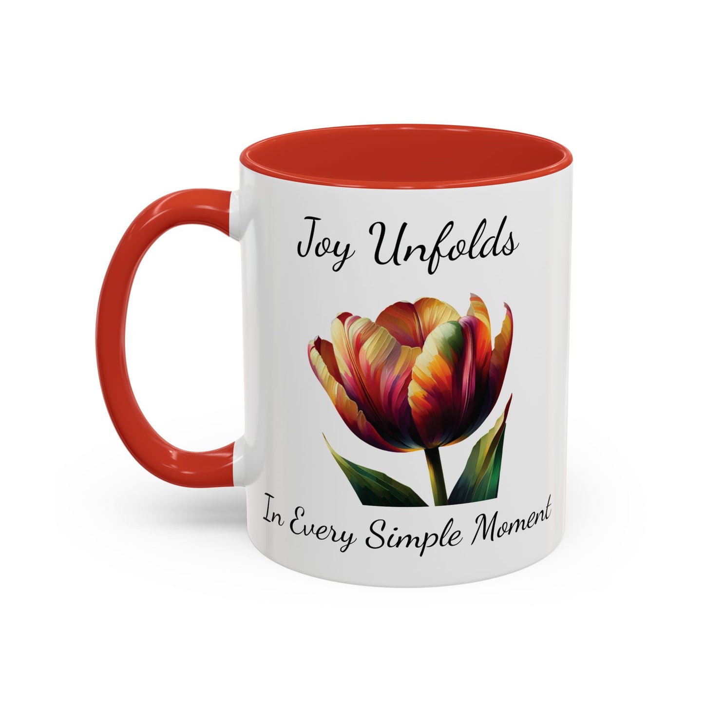 Accented Coffee Mug - Joy Unfolds In Every Simple Moment