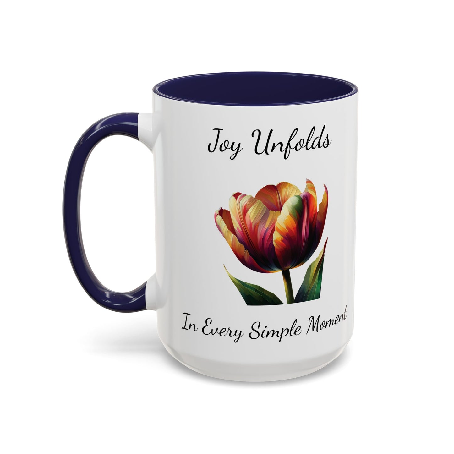 Accented Coffee Mug - Joy Unfolds In Every Simple Moment