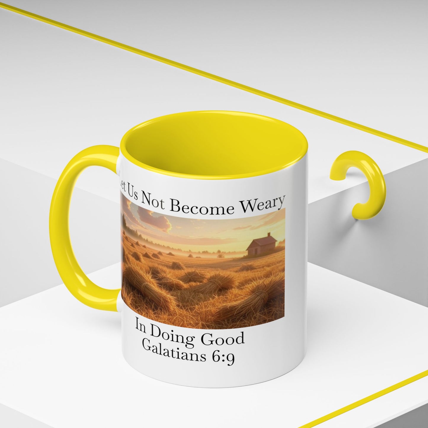 Accented Coffee Mug - Galatians 6:9