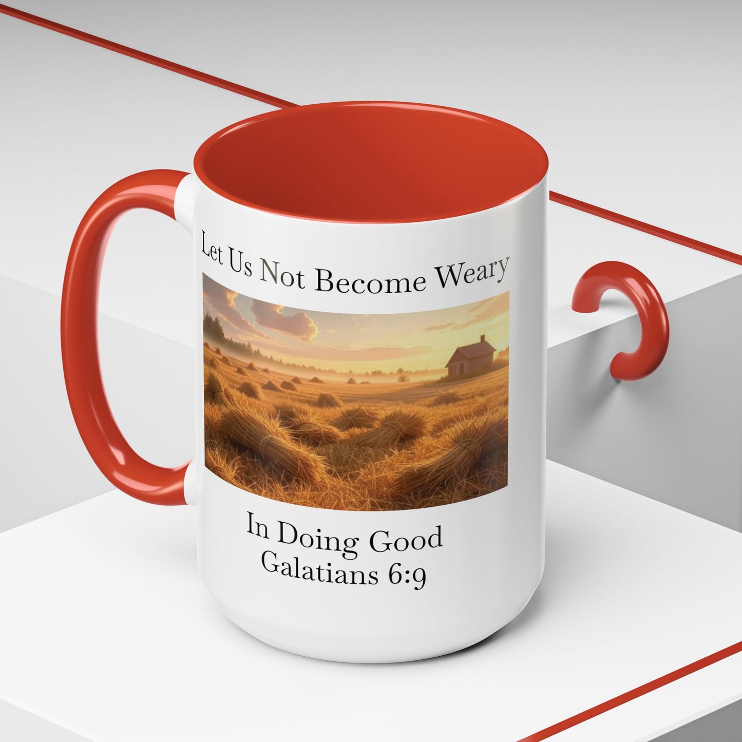 Accented Coffee Mug - Galatians 6:9