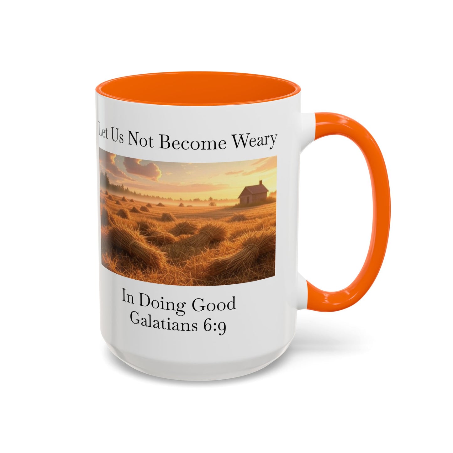 Accented Coffee Mug - Galatians 6:9