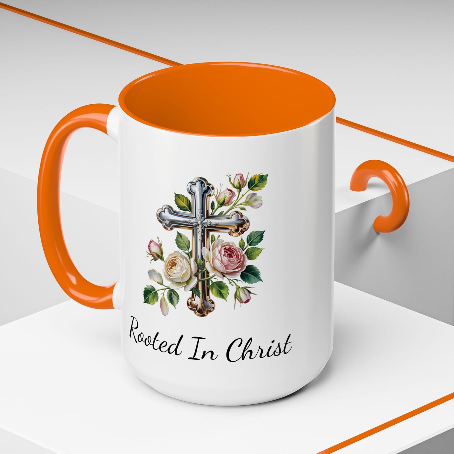 Accented Coffee Mug - Rooted In Christ