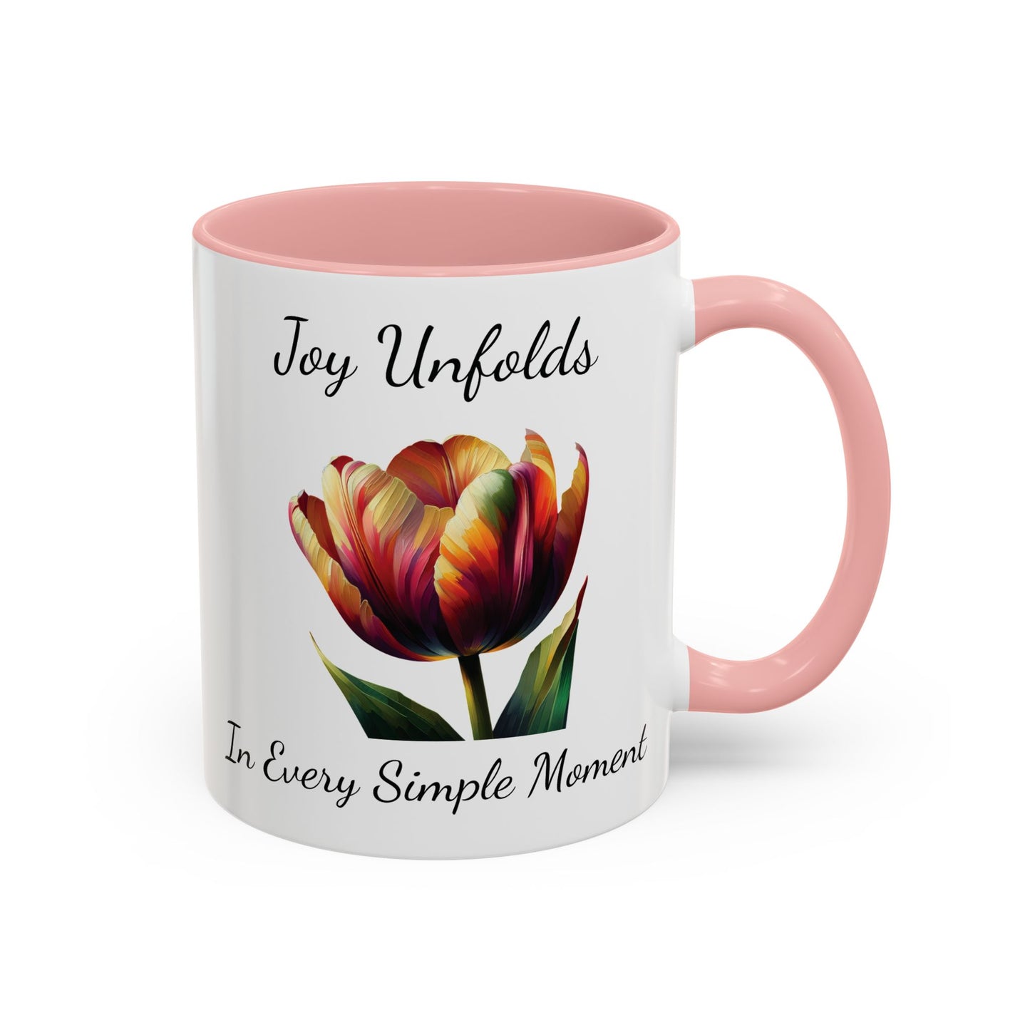 Accented Coffee Mug - Joy Unfolds In Every Simple Moment