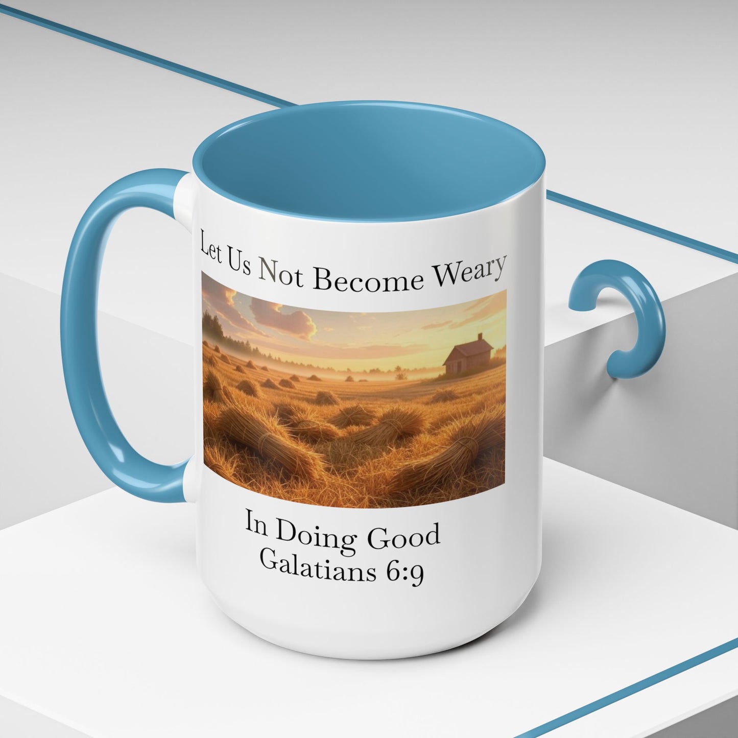 Accented Coffee Mug - Galatians 6:9