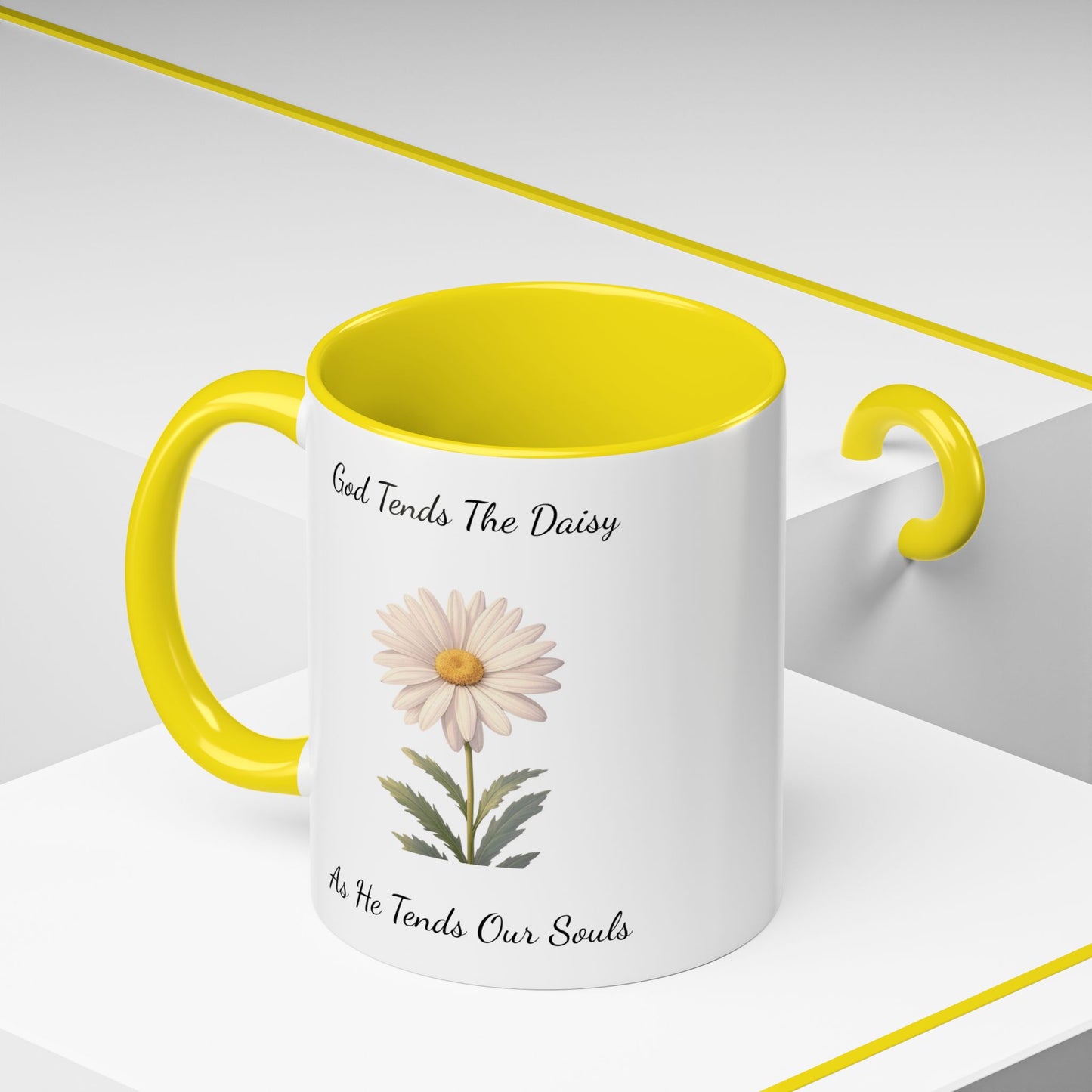 Accented Coffee Mug - Daisy