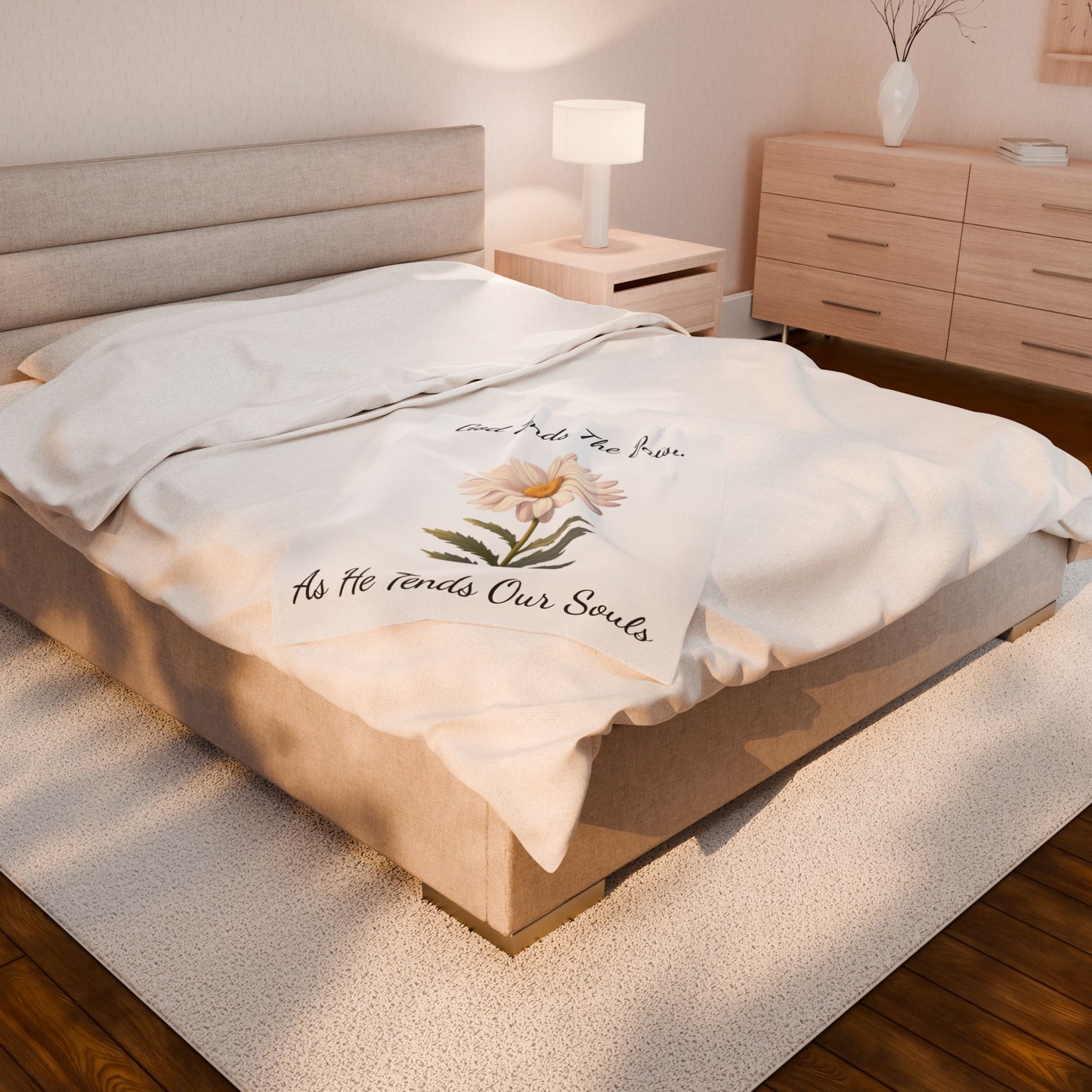 Daisy Velveteen Plush Blanket