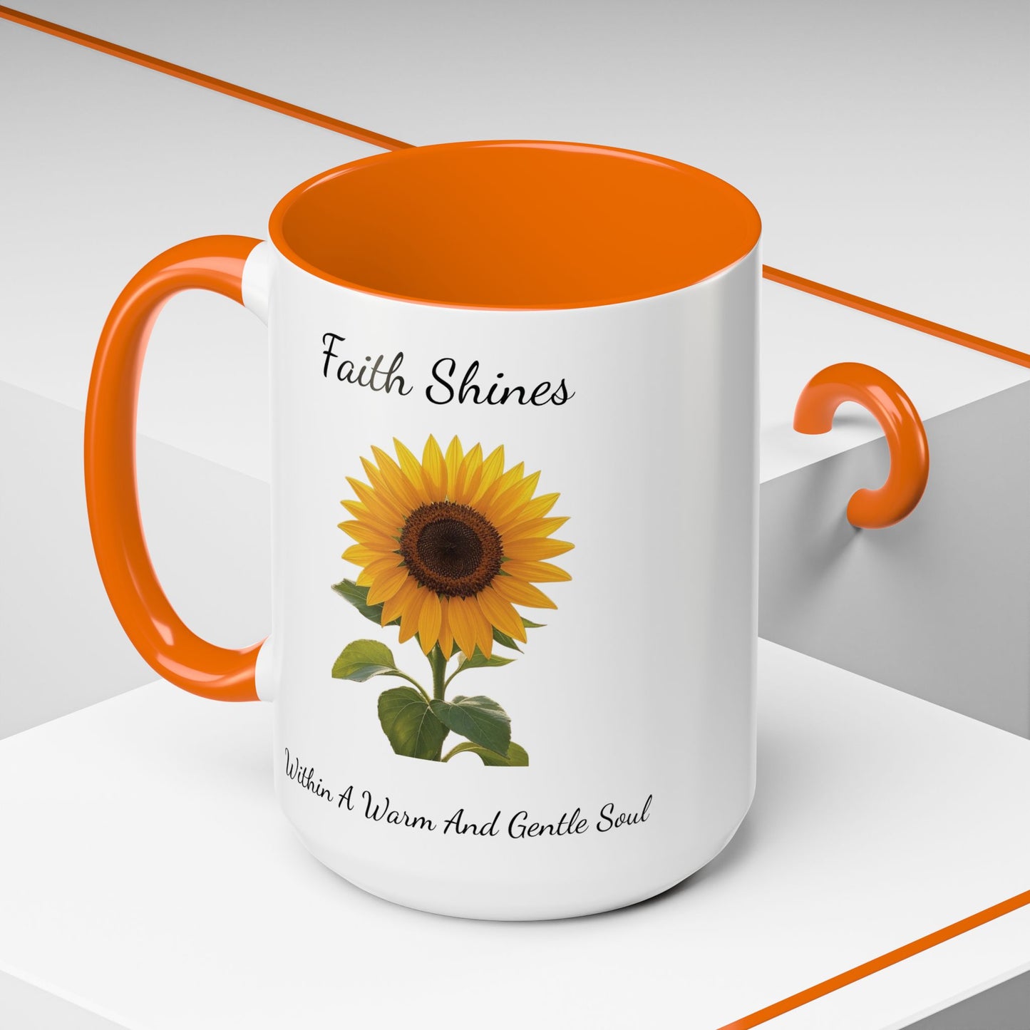 Accented Coffee Mug - Faith Shines Within A Warm And Gentle Soul