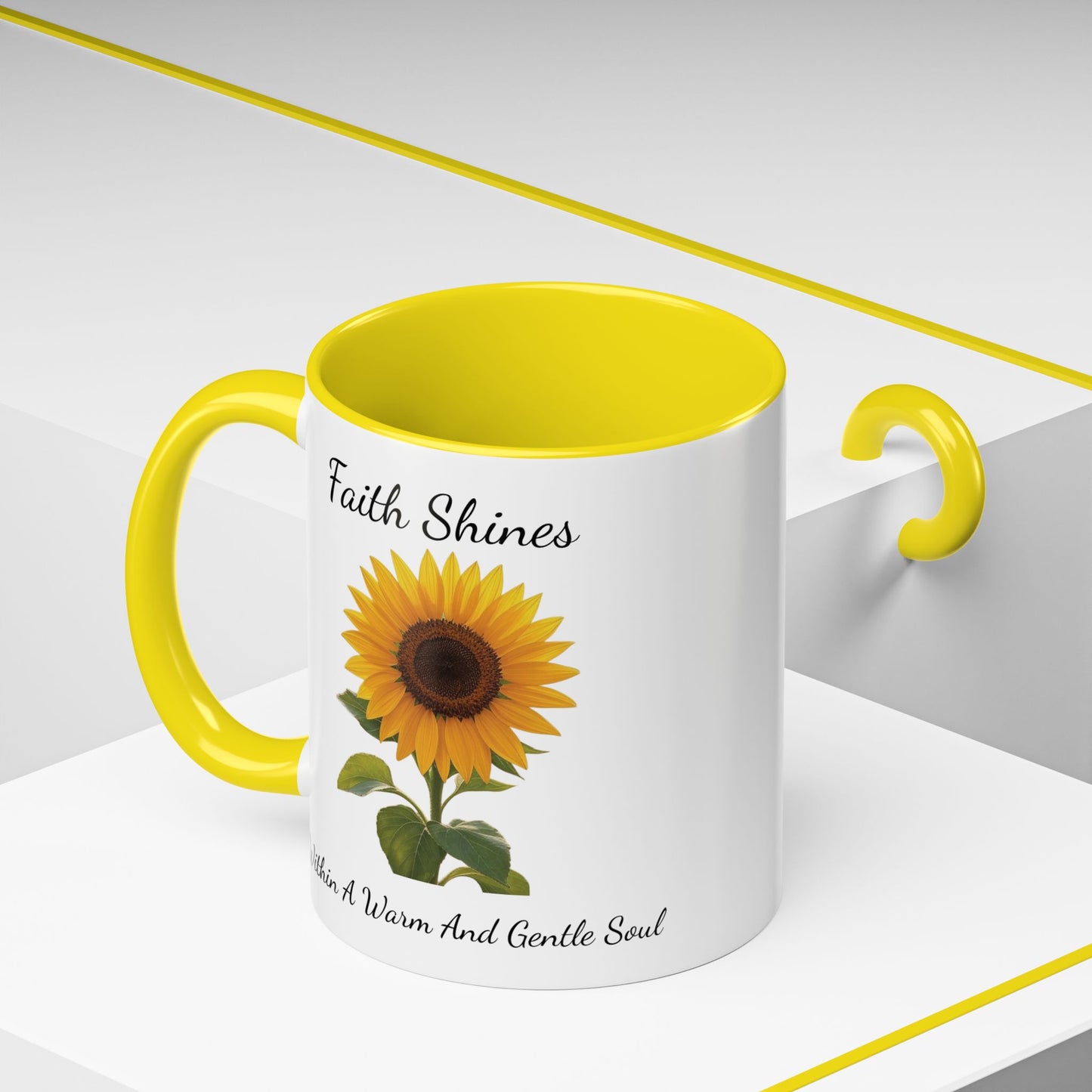 Accented Coffee Mug - Faith Shines Within A Warm And Gentle Soul