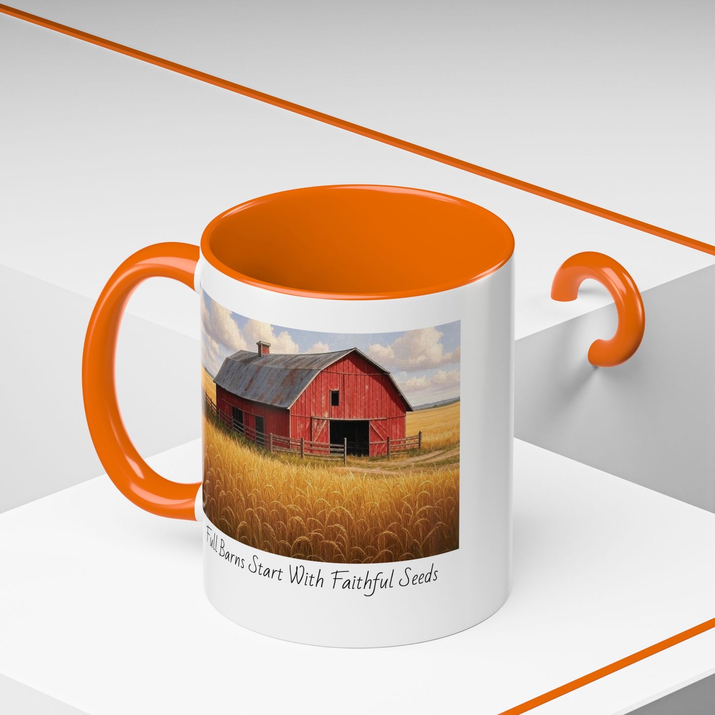 Accented Coffee Mug - Full Barns Start With Faithful Seeds