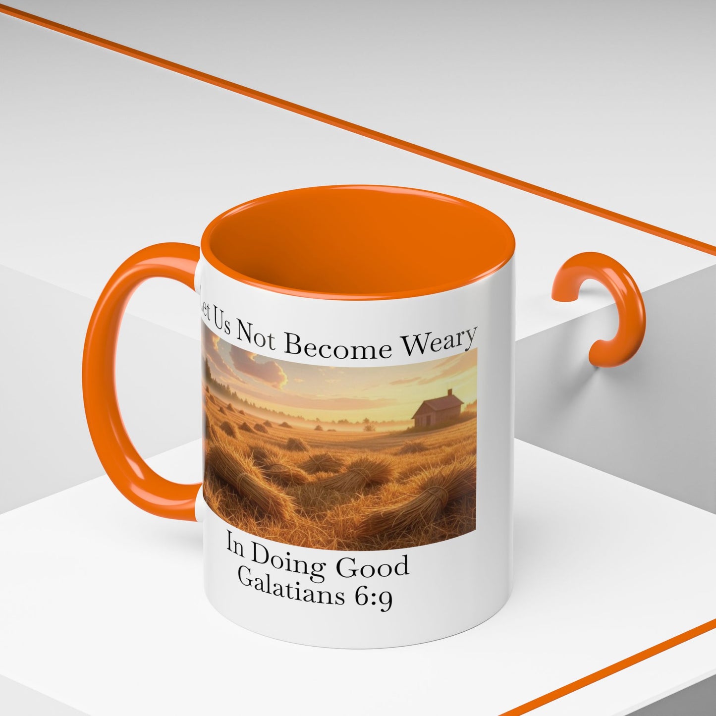 Accented Coffee Mug - Galatians 6:9