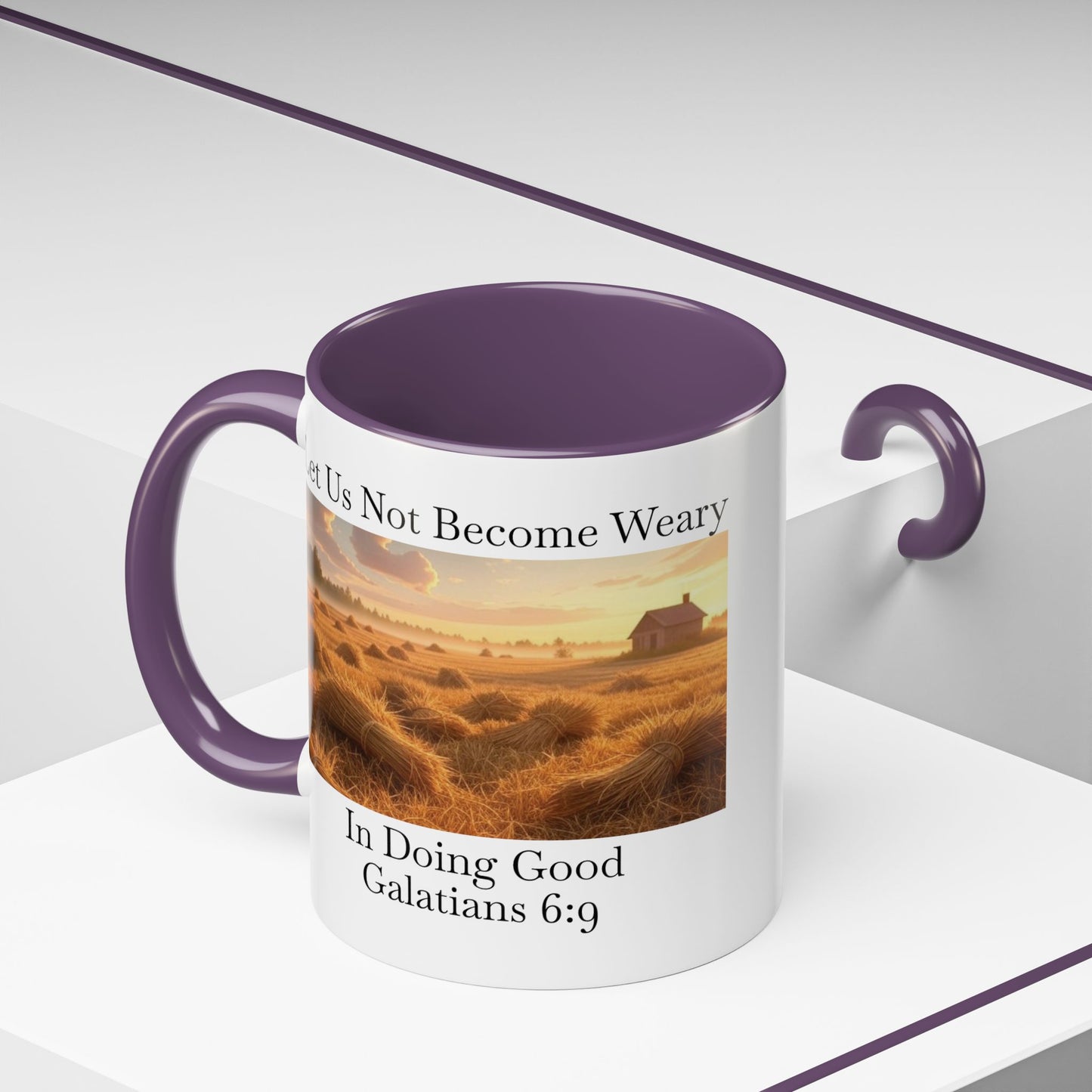 Accented Coffee Mug - Galatians 6:9