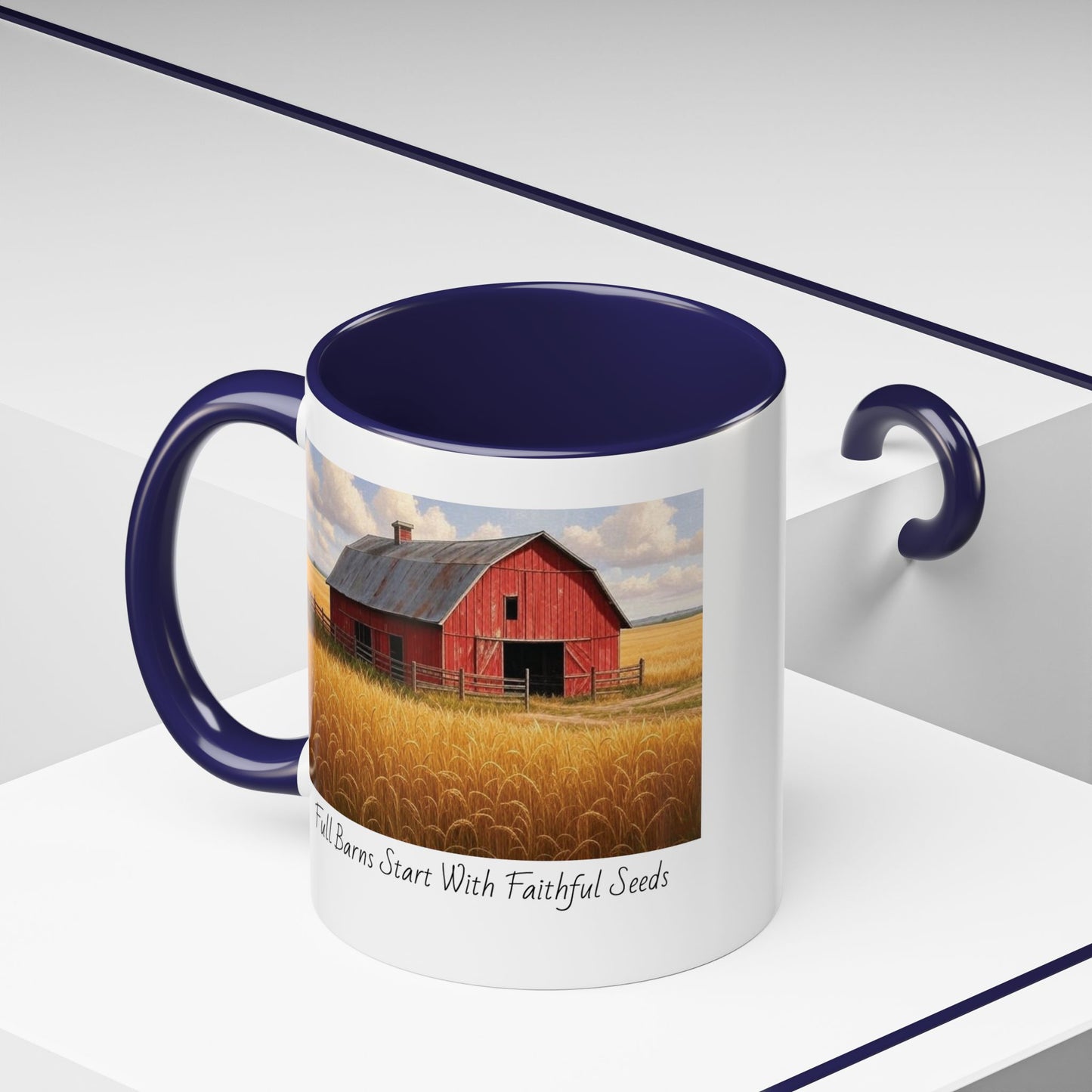 Accented Coffee Mug - Full Barns Start With Faithful Seeds