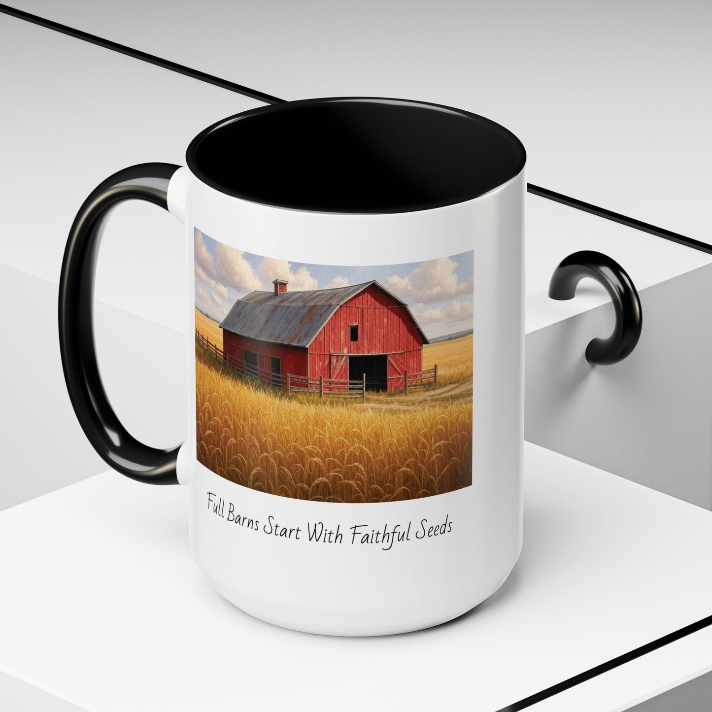 Accented Coffee Mug - Full Barns Start With Faithful Seeds