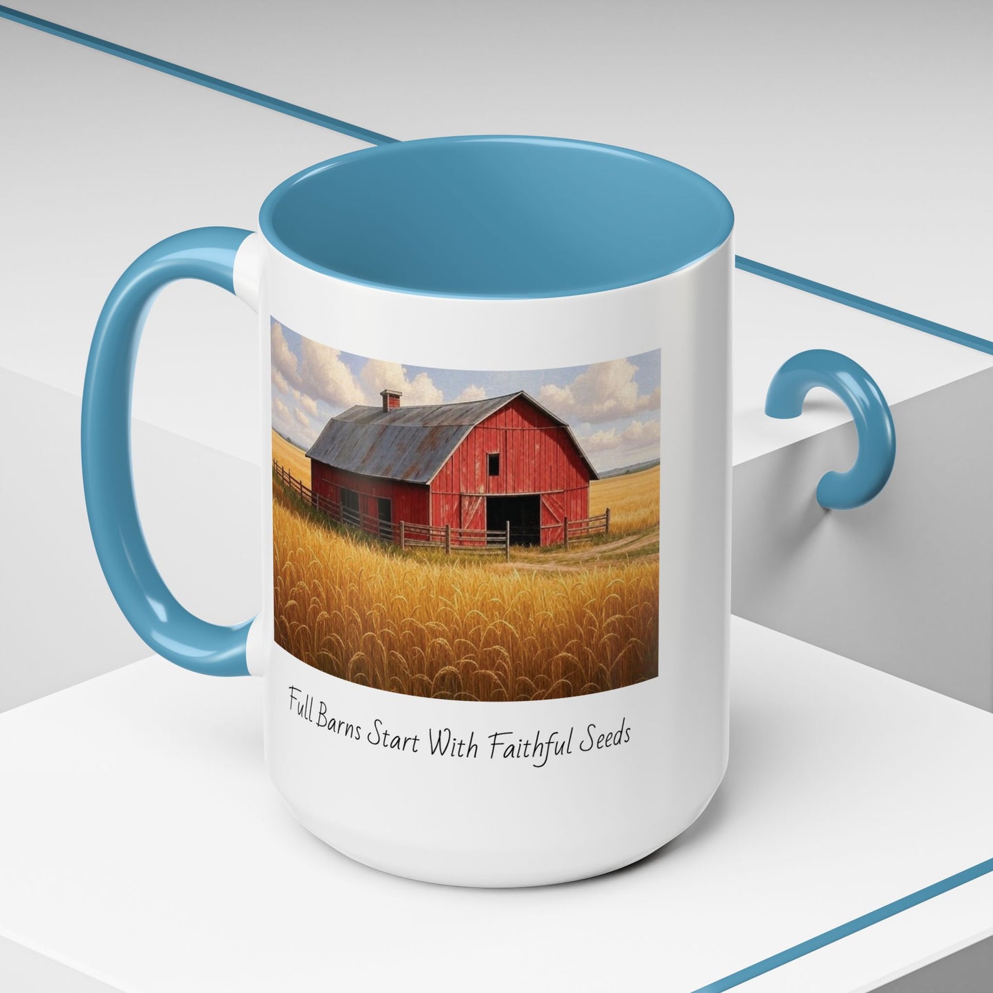 Accented Coffee Mug - Full Barns Start With Faithful Seeds
