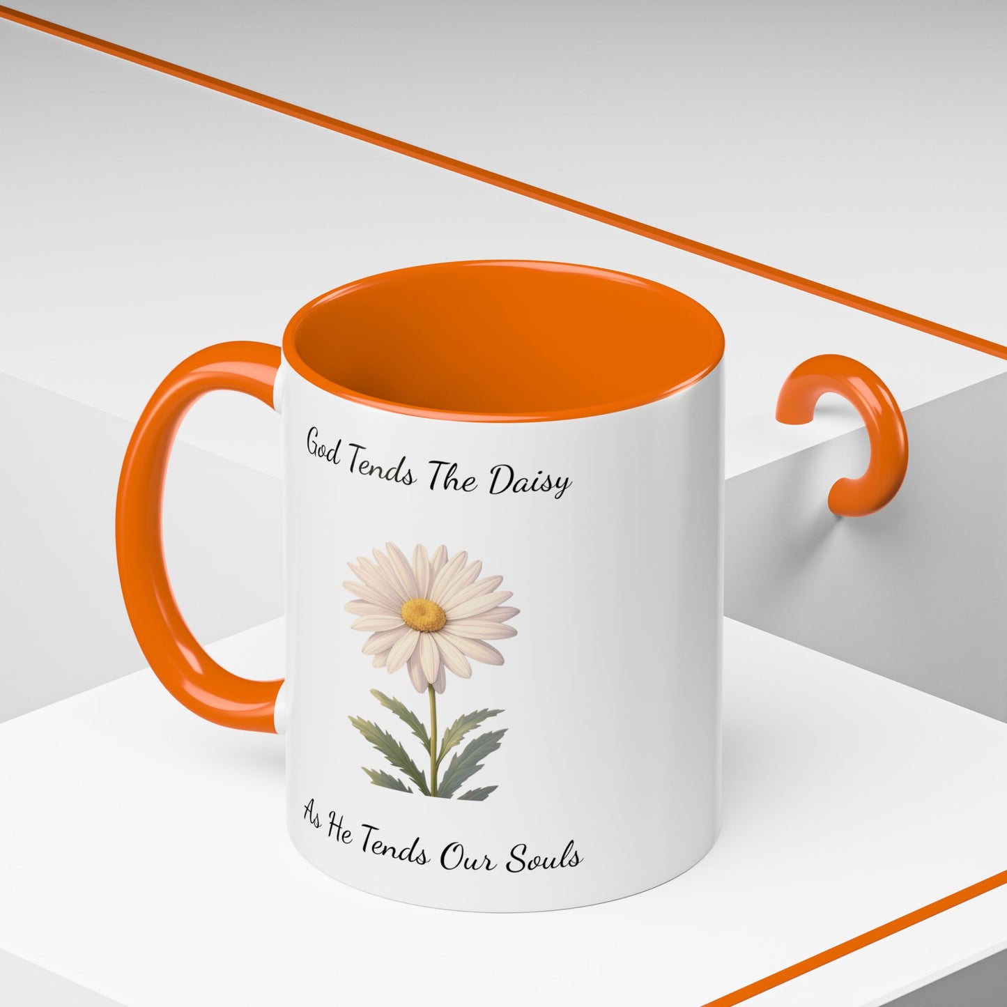 Accented Coffee Mug - Daisy