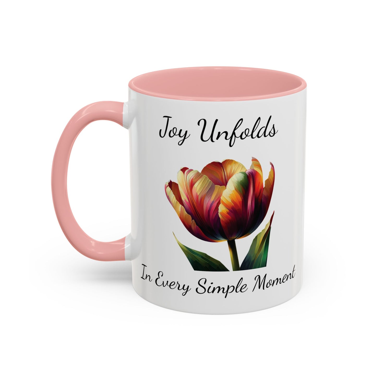 Accented Coffee Mug - Joy Unfolds In Every Simple Moment