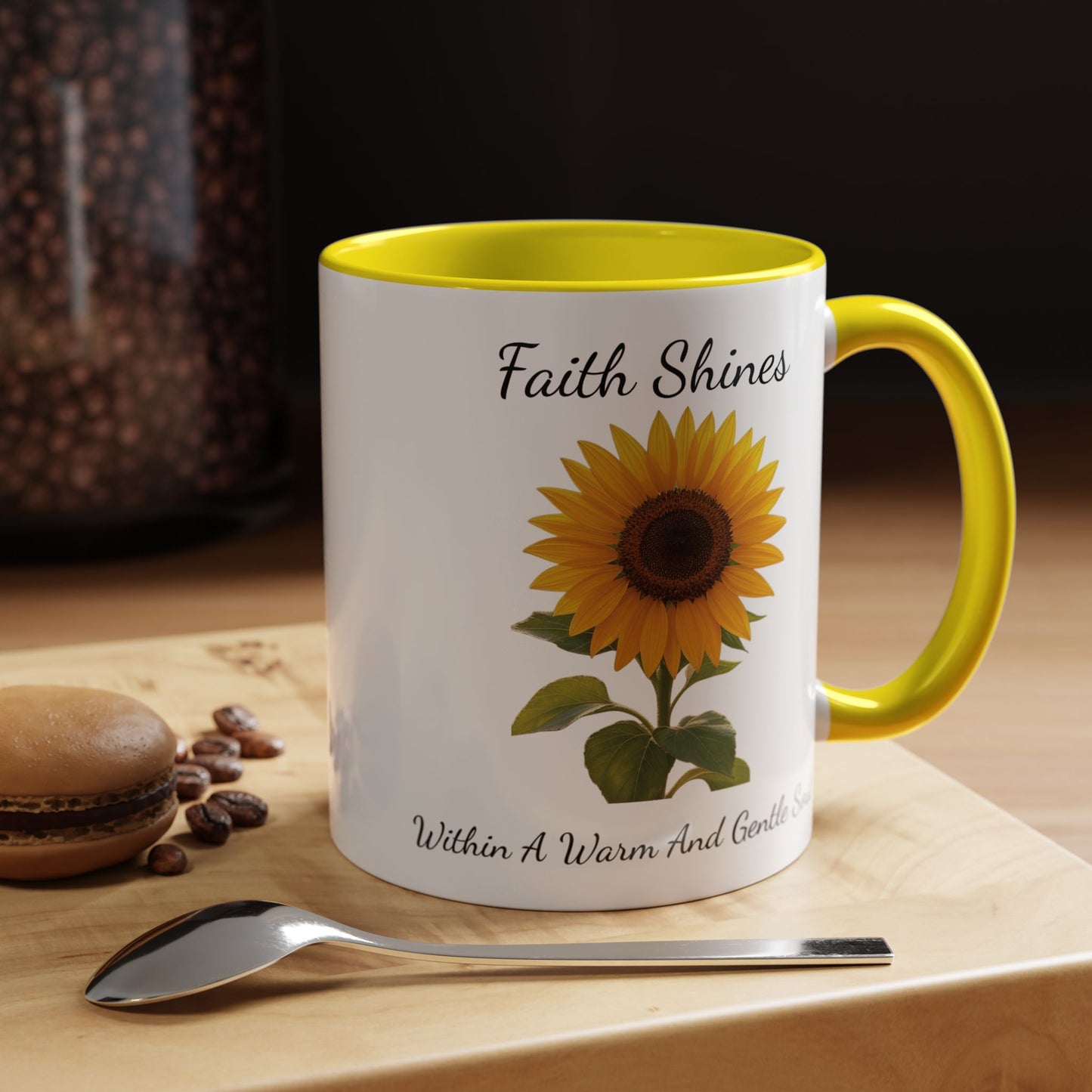 Accented Coffee Mug - Faith Shines Within A Warm And Gentle Soul