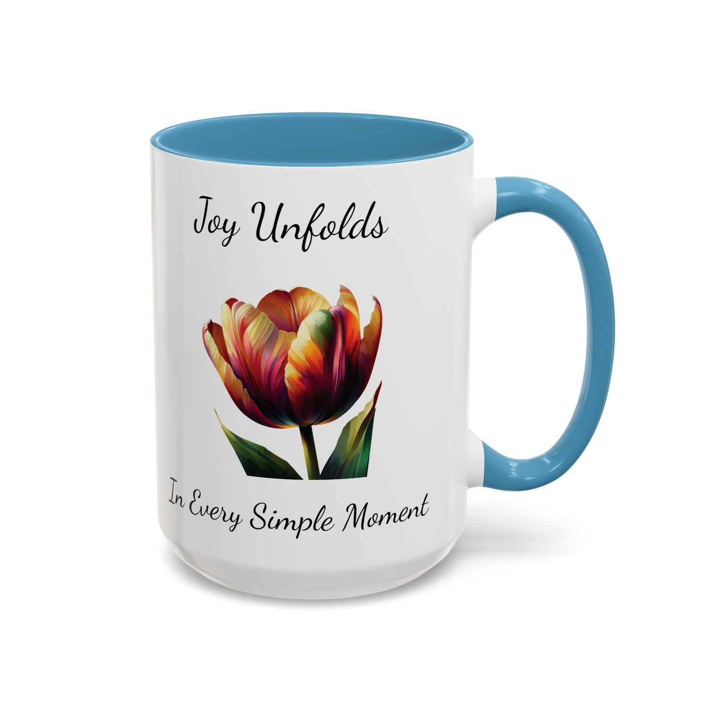 Accented Coffee Mug - Joy Unfolds In Every Simple Moment