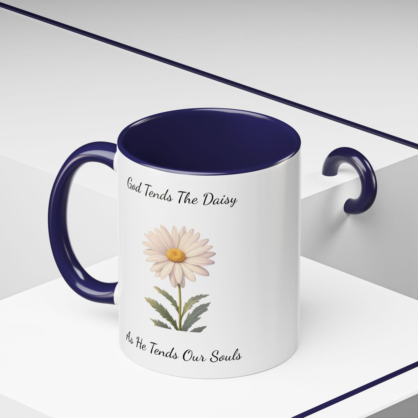 Accented Coffee Mug - Daisy