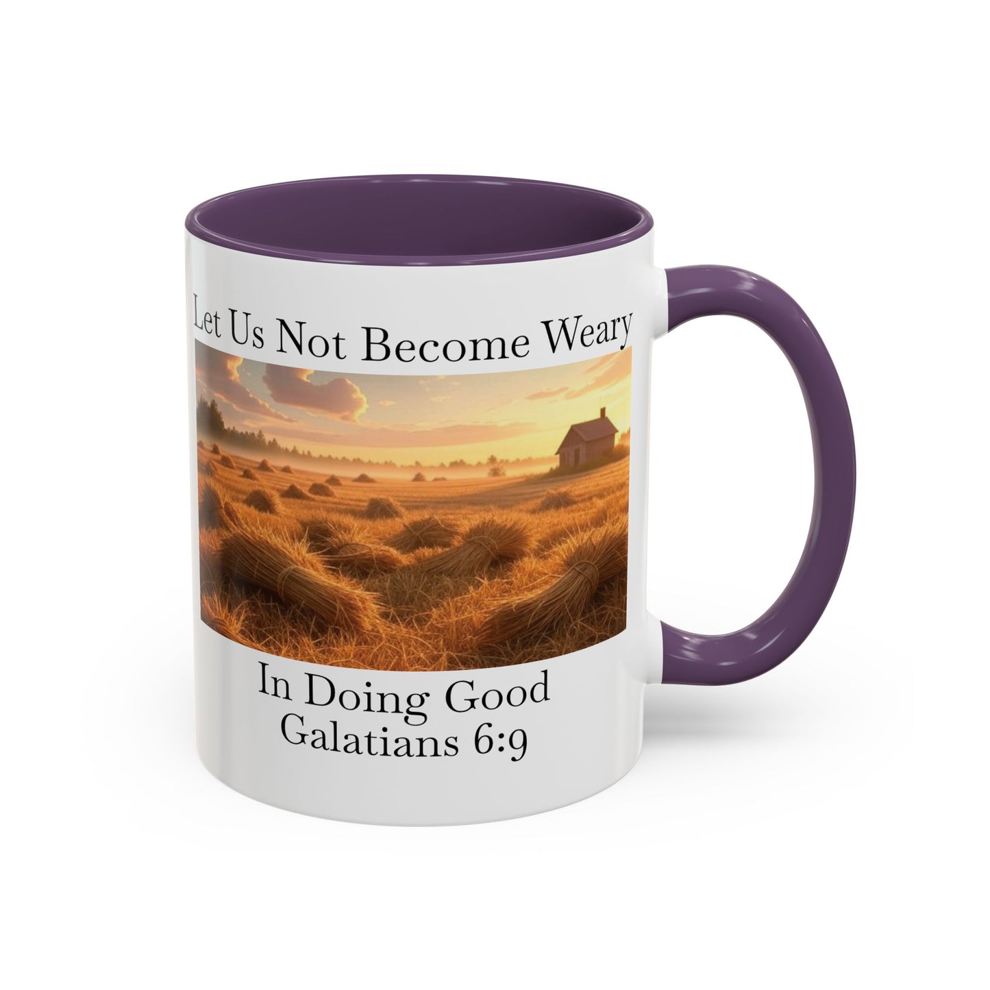 Accented Coffee Mug - Galatians 6:9