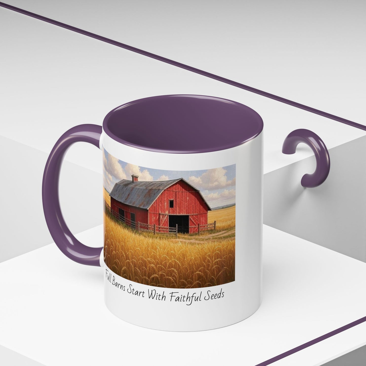 Accented Coffee Mug - Full Barns Start With Faithful Seeds