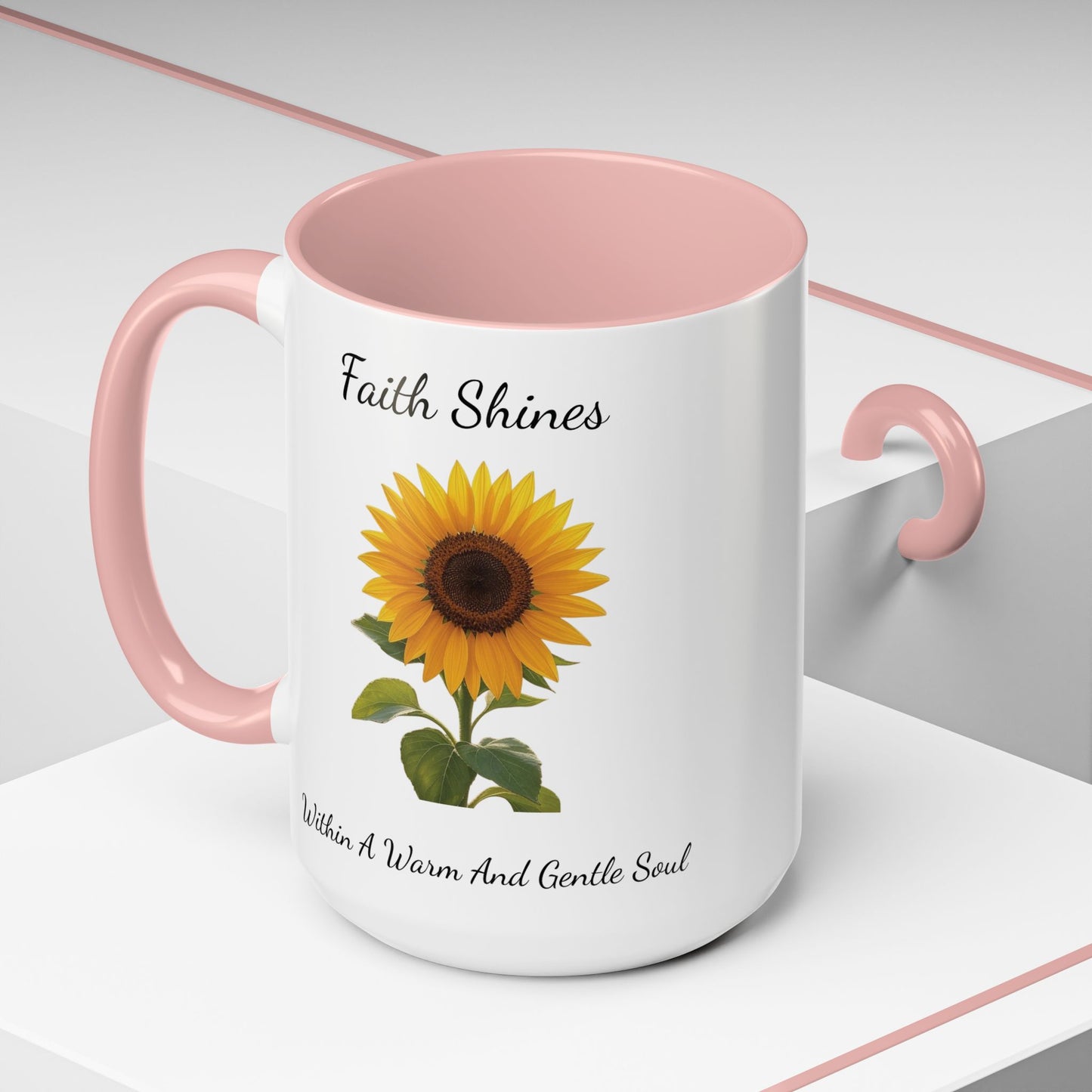 Accented Coffee Mug - Faith Shines Within A Warm And Gentle Soul